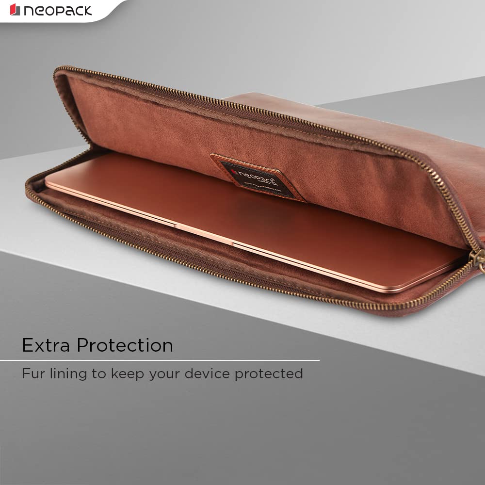 Neopack Stanley Sleeve/Slip Case for 13-13.3" MacBook Air/Pro M3 / M2 / M1 2016-2024, iPad Air/Pro 13" & iPad 12.9" (Brown)
