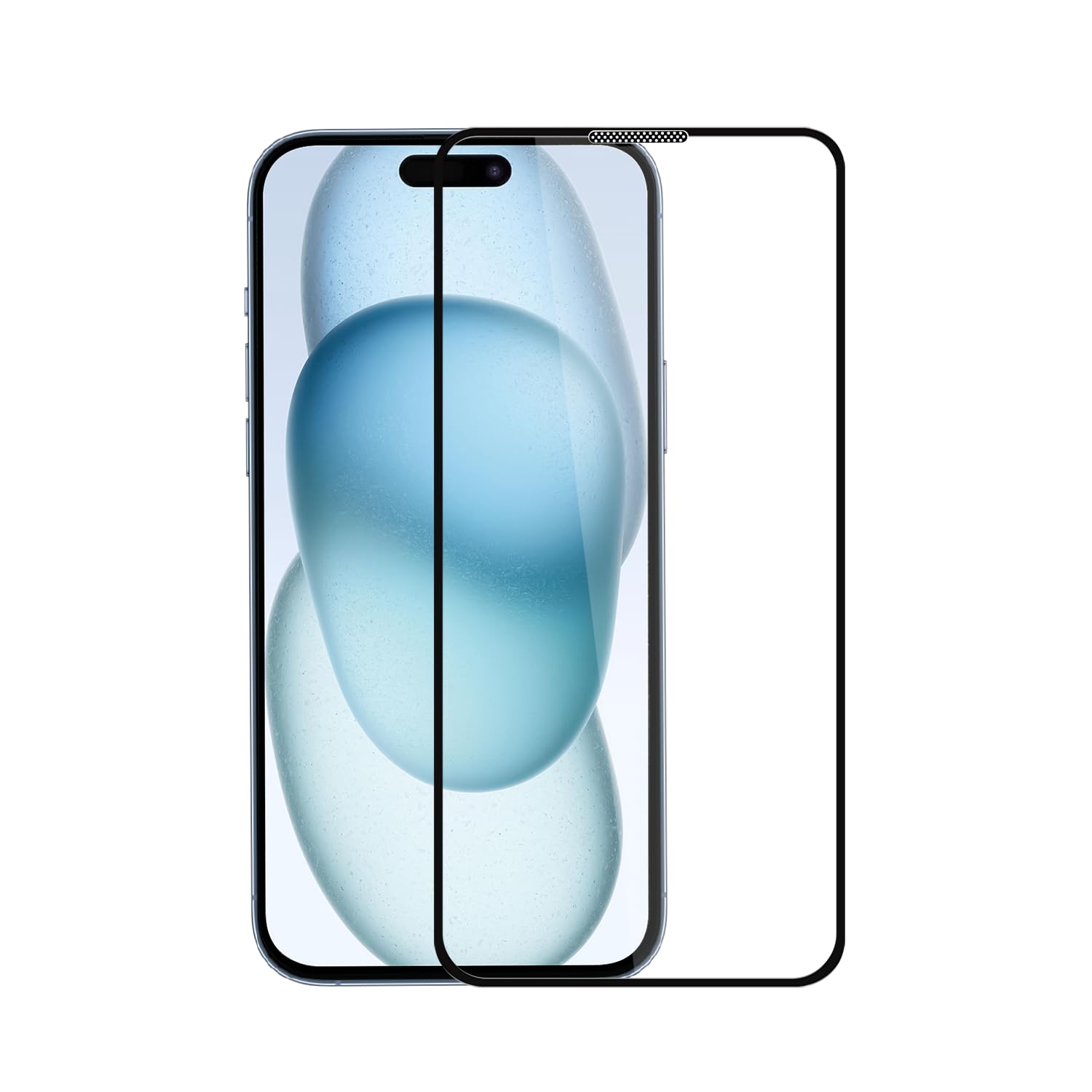 GRIPP Dust Proof 3D Tempered Glass Screen Protector for iPhone 15 (6.1") with Edge to Edge Full Coverage & 9H Hardness Anti-Scratch Shockproof Protection Screen Cover Shield
