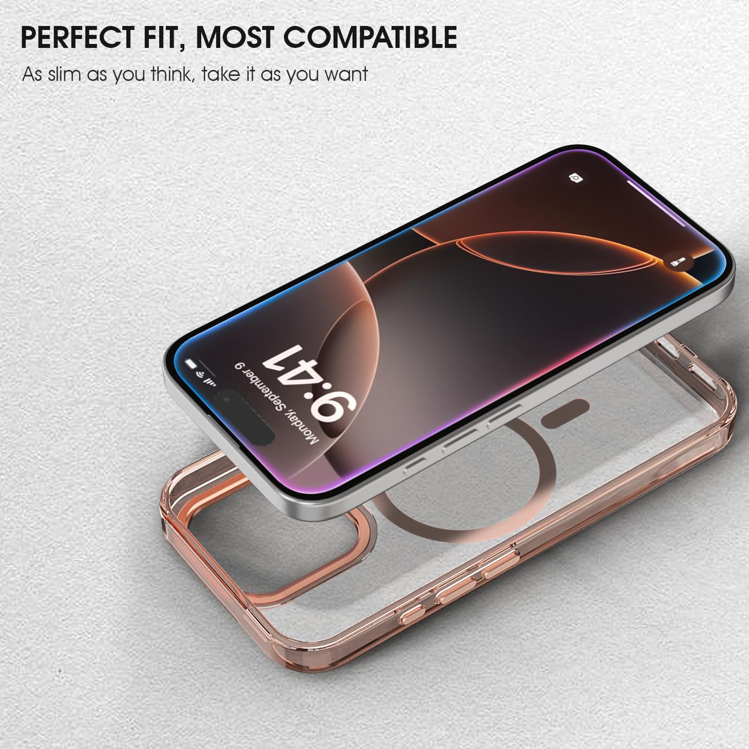 GRIPP Stellar Mag-Safe Case for iPhone 16 Pro Max (6.9") 2024 | 8ft Drop-Tested with D30 Tech, Raised Camera Ring & Metal Buttons, Shock-Proof Bumper, Lightweight Transparent Back Cover - Gold Matte