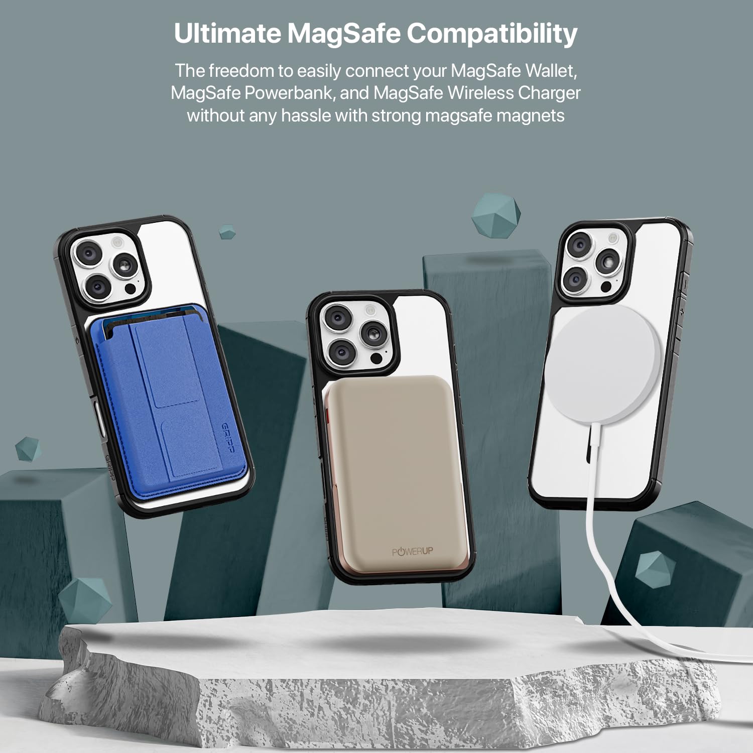 GRIPP Defender Mag-Safe Case for iPhone 16 Pro Max (6.9") 2024 | 8ft Drop-Tested with D30 Technology, Raised Edges, Shockproof Bumper, Crystal Clear PC Back, Dual Layer Protection Back Cover - Black