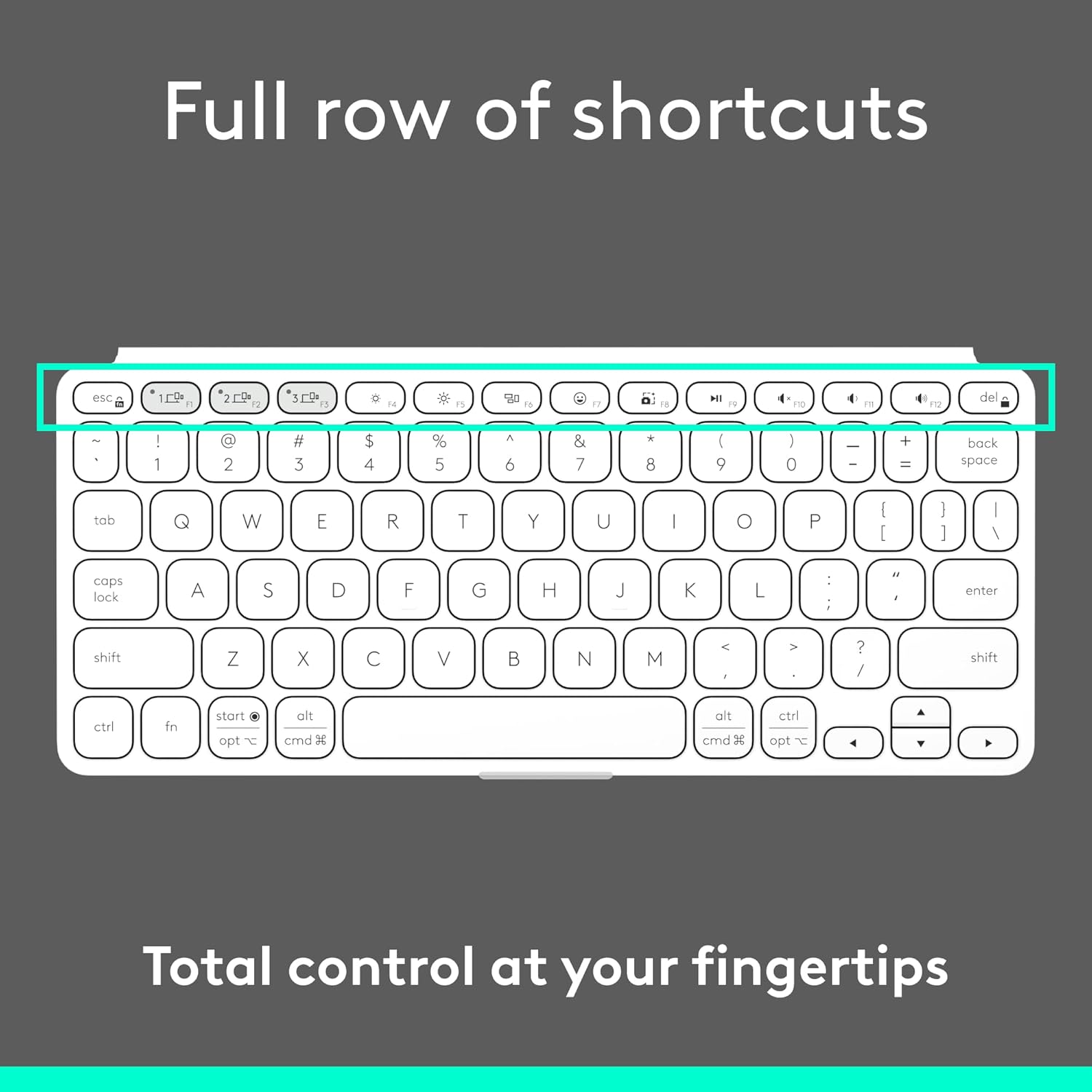 Logitech Keys-to-Go 2 Portable Bluetooth Keyboard for Tablet with Built-in Cover, Slim and Compact Wireless Keyboard for Windows, Android, Linux, iPad, iPhone, Mac, Apple TV - Graphite