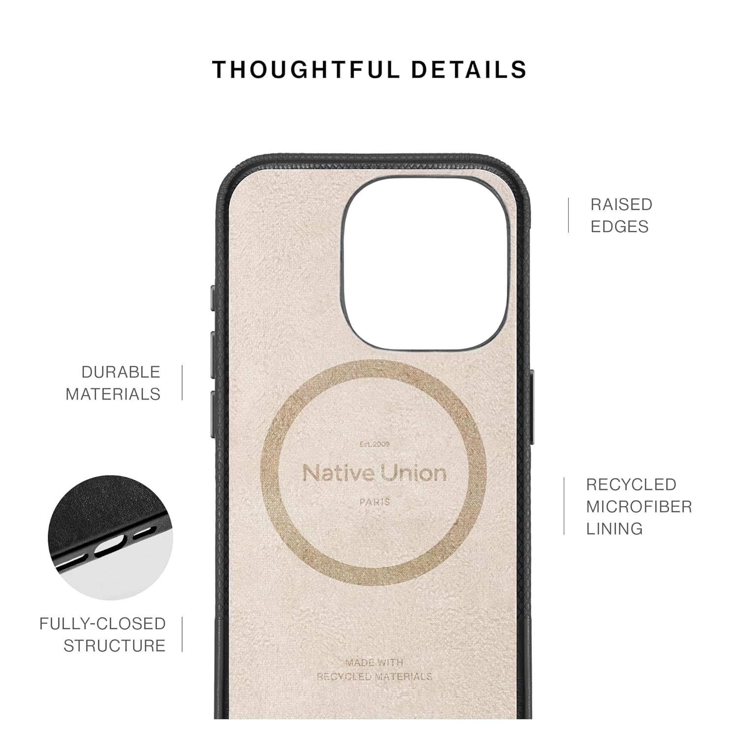 NATIVE UNION (RE)CLASSIC CASE FOR IPHONE 16 PRO BLACK