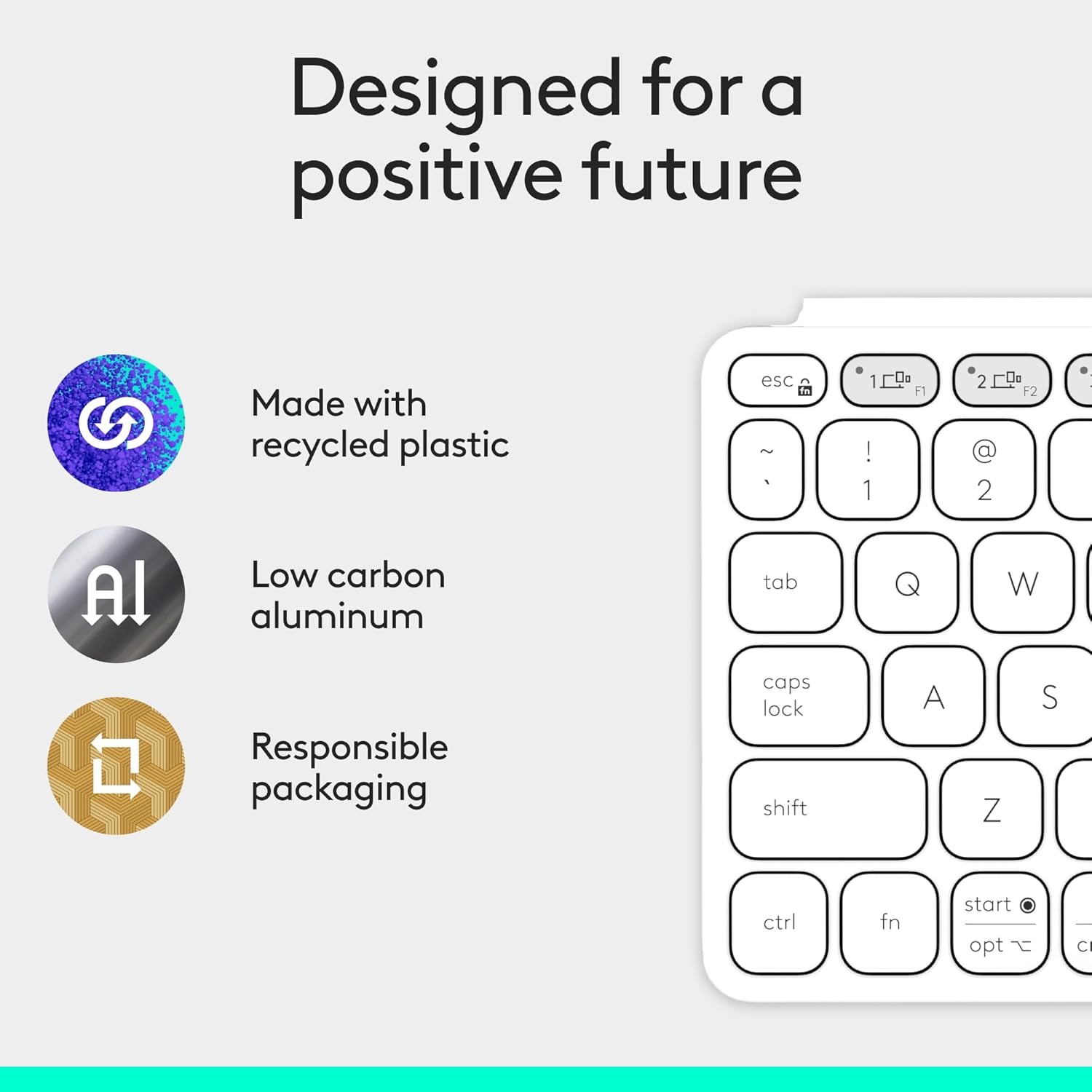 Logitech Keys-to-Go 2 Portable Bluetooth Keyboard for Tablet with Built-in Cover, Slim and Compact Wireless Keyboard for Windows, Android, Linux, iPad, iPhone, Mac, Apple TV - Graphite