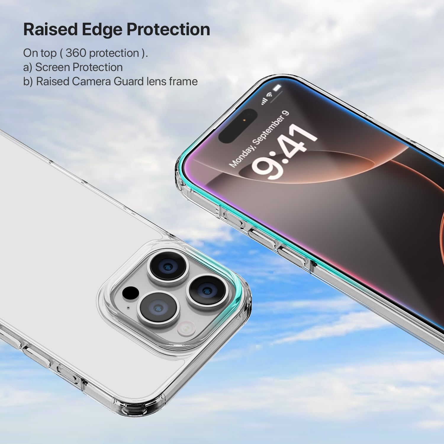 GRIPP Clear Case for iPhone 16 Pro Max (6.9") 2024 | 6ft Drop-Tested with D30 Technology, Anti-Yellowing, Anti-Slip, Lightweight, Shock-Proof & Impact Resistant Bumper Transparent Back Cover - Clear