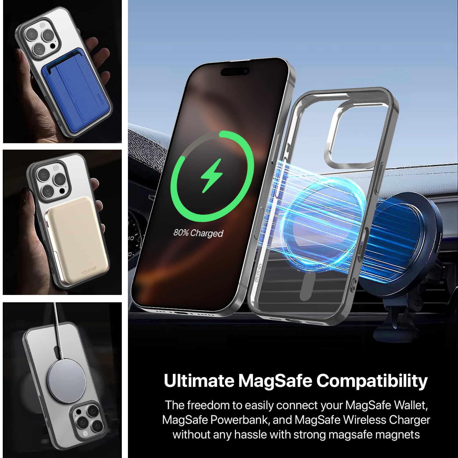 GRIPP Glacier Slim Mag-Safe Case for iPhone 16 Pro (6.3") 2024 | 6ft Drop-Tested with D30 Technology, Raised Camera Ring, Shockproof, Lightweight, Ultra-Thin Matte Back Cover - Gunmetal