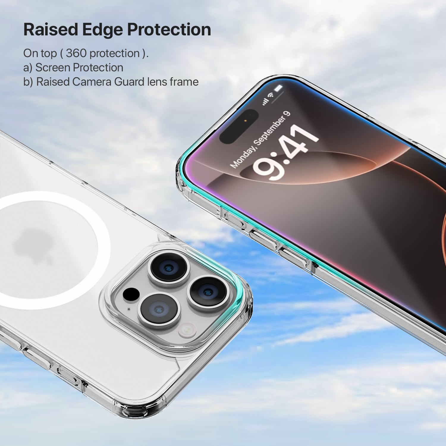 GRIPP Ice Frost Mag-Safe Case for iPhone 16 Pro (6.3") 2024 | 6ft Drop-Tested with D30 Technology, Dual Layer Shock Absorbent Protection, PC+TPU Bumper, Lightweight Back Cover - Clear Frost