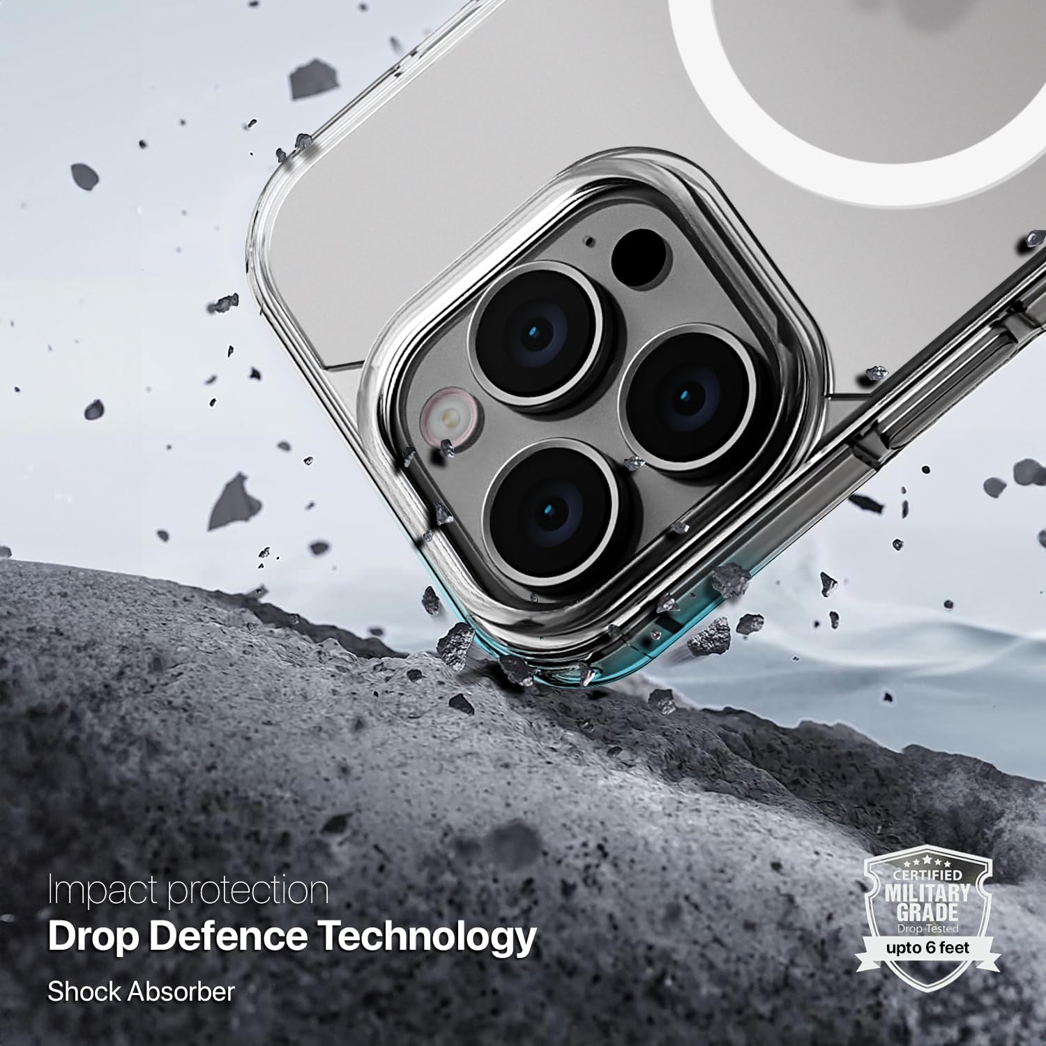 GRIPP Ice Frost Mag-Safe Case for iPhone 16 Pro (6.3") 2024 | 6ft Drop-Tested with D30 Technology, Dual Layer Shock Absorbent Protection, PC+TPU Bumper, Lightweight Back Cover - Clear Frost
