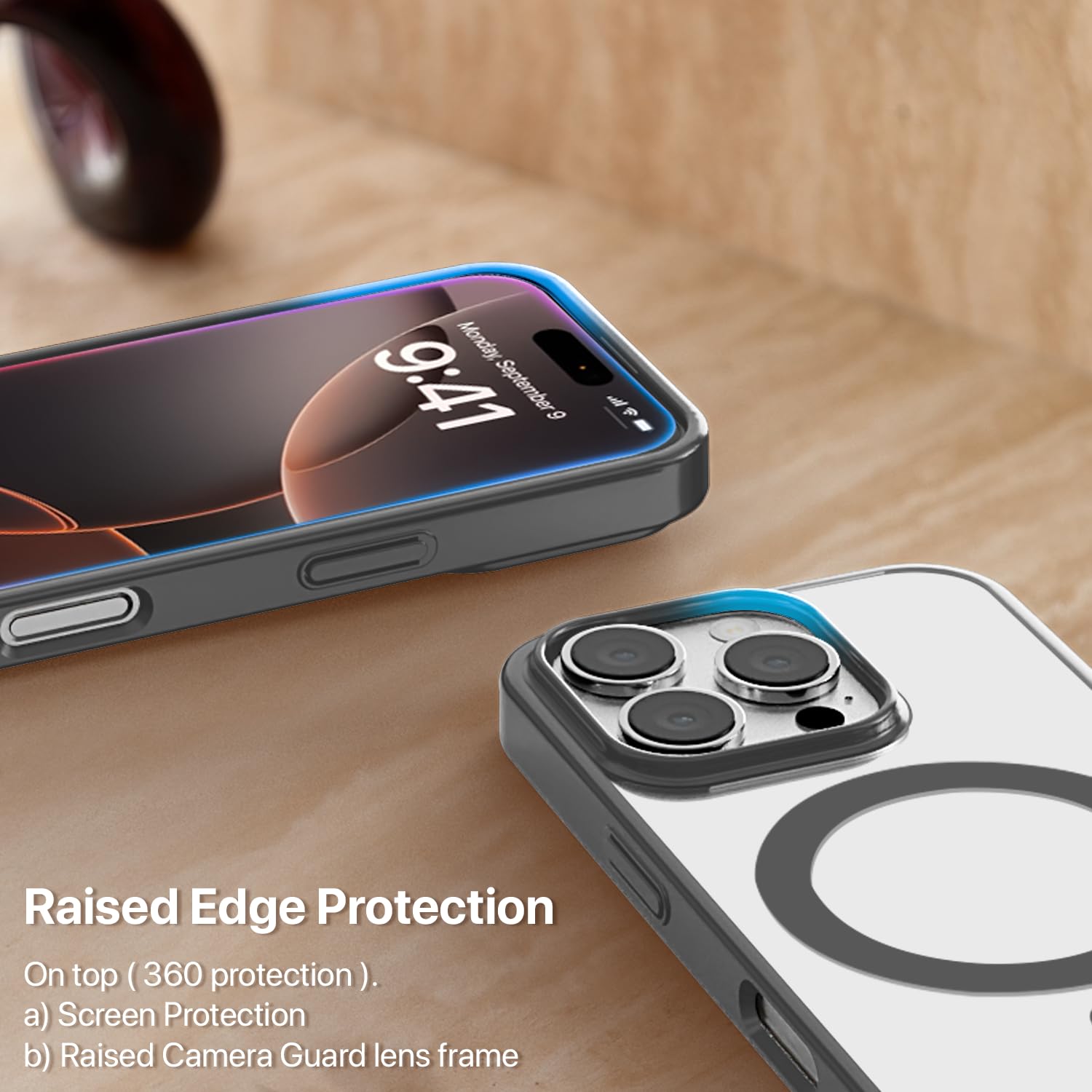 GRIPP Glacier Slim Mag-Safe Case for iPhone 16 Pro (6.3") 2024 | 6ft Drop-Tested with D30 Technology, Raised Camera Ring, Shockproof, Lightweight, Ultra-Thin Matte Back Cover - Gunmetal