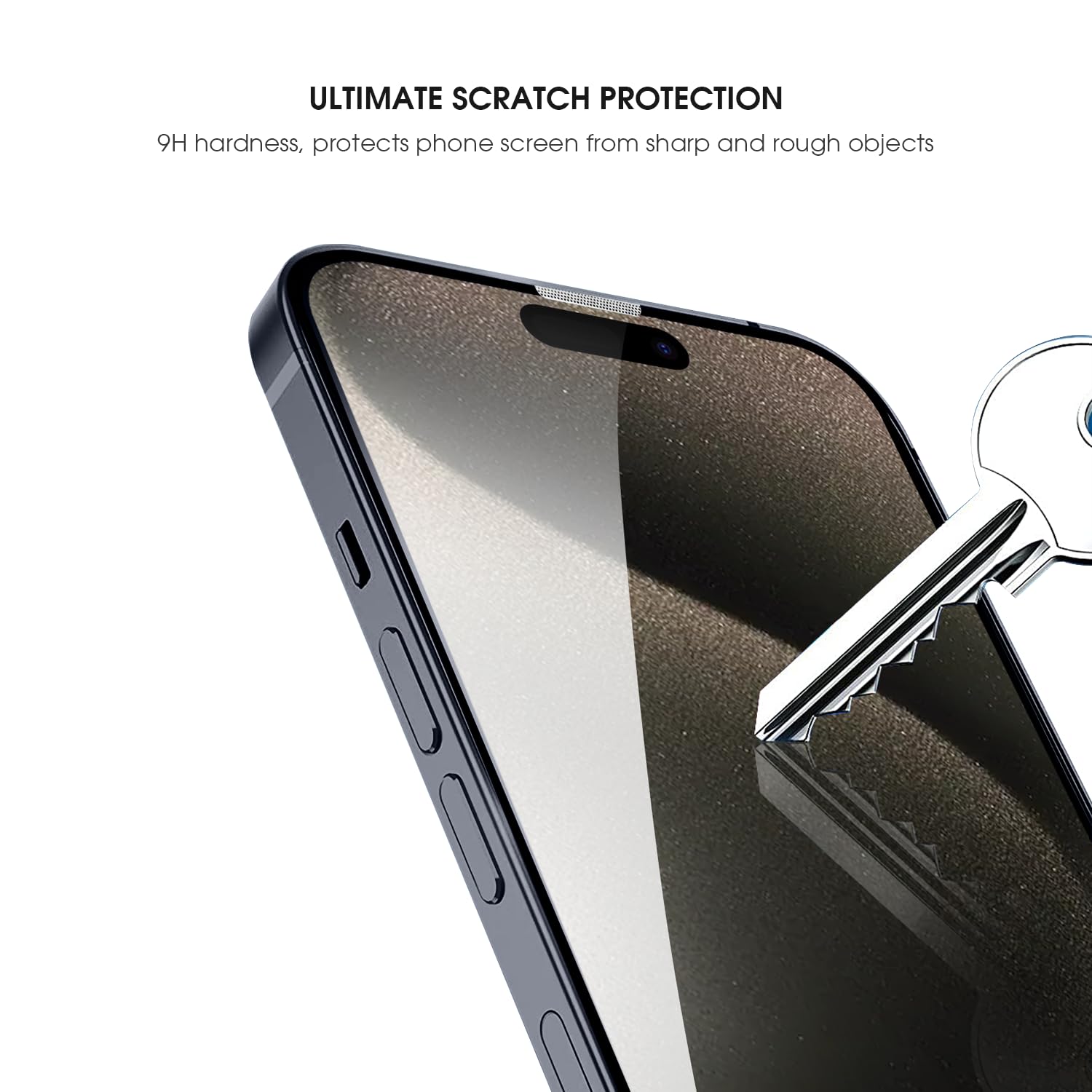 GRIPP Dust Proof 3D Tempered Glass Screen Protector for iPhone 15 (6.1") with Edge to Edge Full Coverage & 9H Hardness Anti-Scratch Shockproof Protection Screen Cover Shield