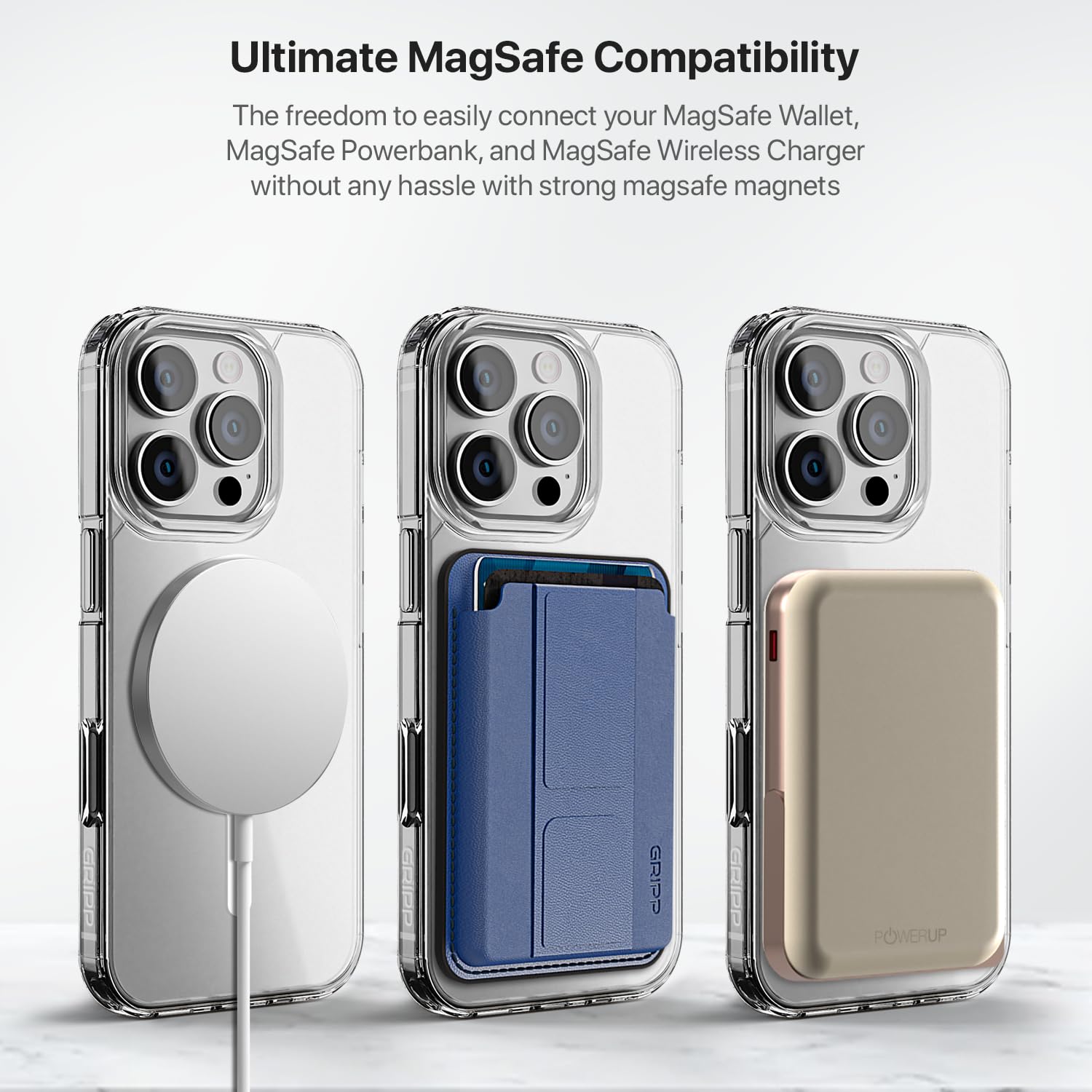 GRIPP Ice Frost Mag-Safe Case for iPhone 16 Pro (6.3") 2024 | 6ft Drop-Tested with D30 Technology, Dual Layer Shock Absorbent Protection, PC+TPU Bumper, Lightweight Back Cover - Clear Frost