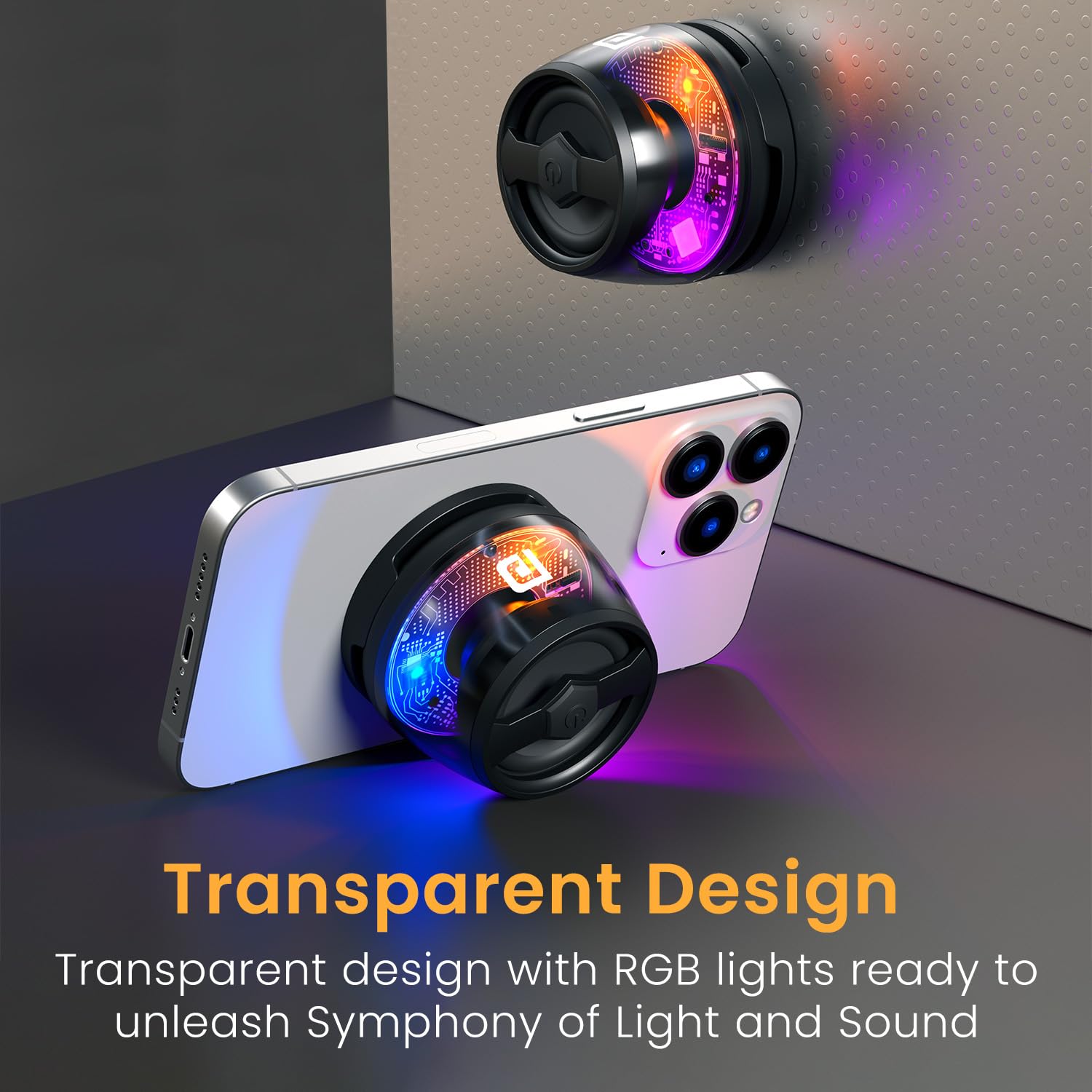 Portronics Nadya 6W Magnetic Bluetooth Speaker with MagSafe Mobile Stand