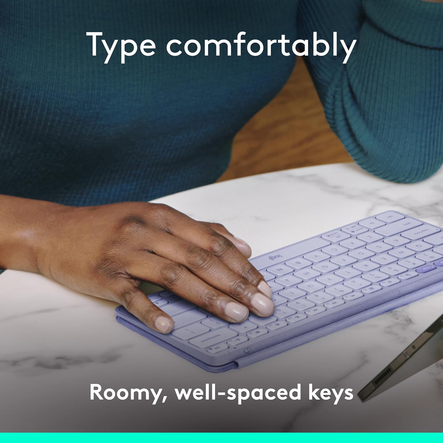 Logitech Keys-to-Go 2 Portable Bluetooth Keyboard for Tablet with Built-in Cover, Slim and Compact Wireless Keyboard for Windows, Android, Linux, iPad, iPhone, Mac, Apple TV - Graphite