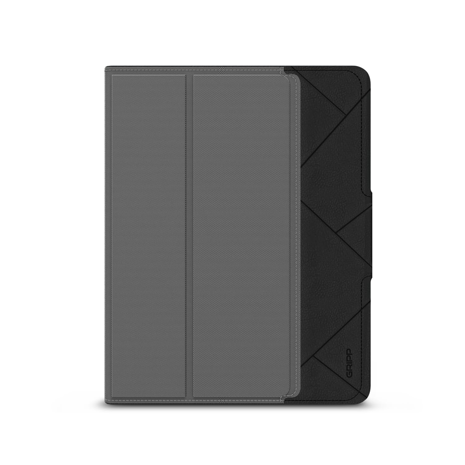 GRIPP Melon Rugged Leatherette Texture Case for iPad Pro 11 inch (M4) (2024) with 360° Shockproof Bumper, Adjustable Stand, Pencil Holder & Magnetic Closure Flip Cover - Grey/Black