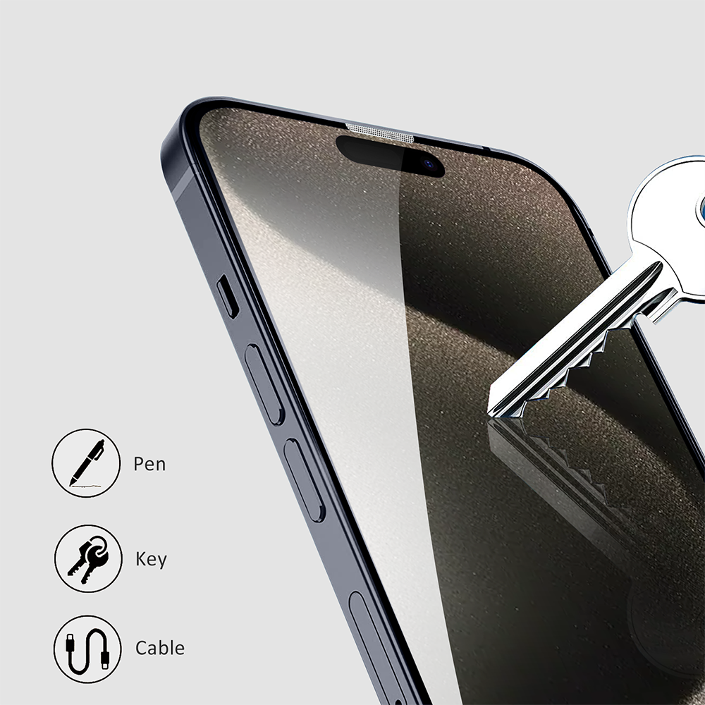 GRIPP Dust Proof 3D Tempered Glass for Apple iPhone 15 Pro