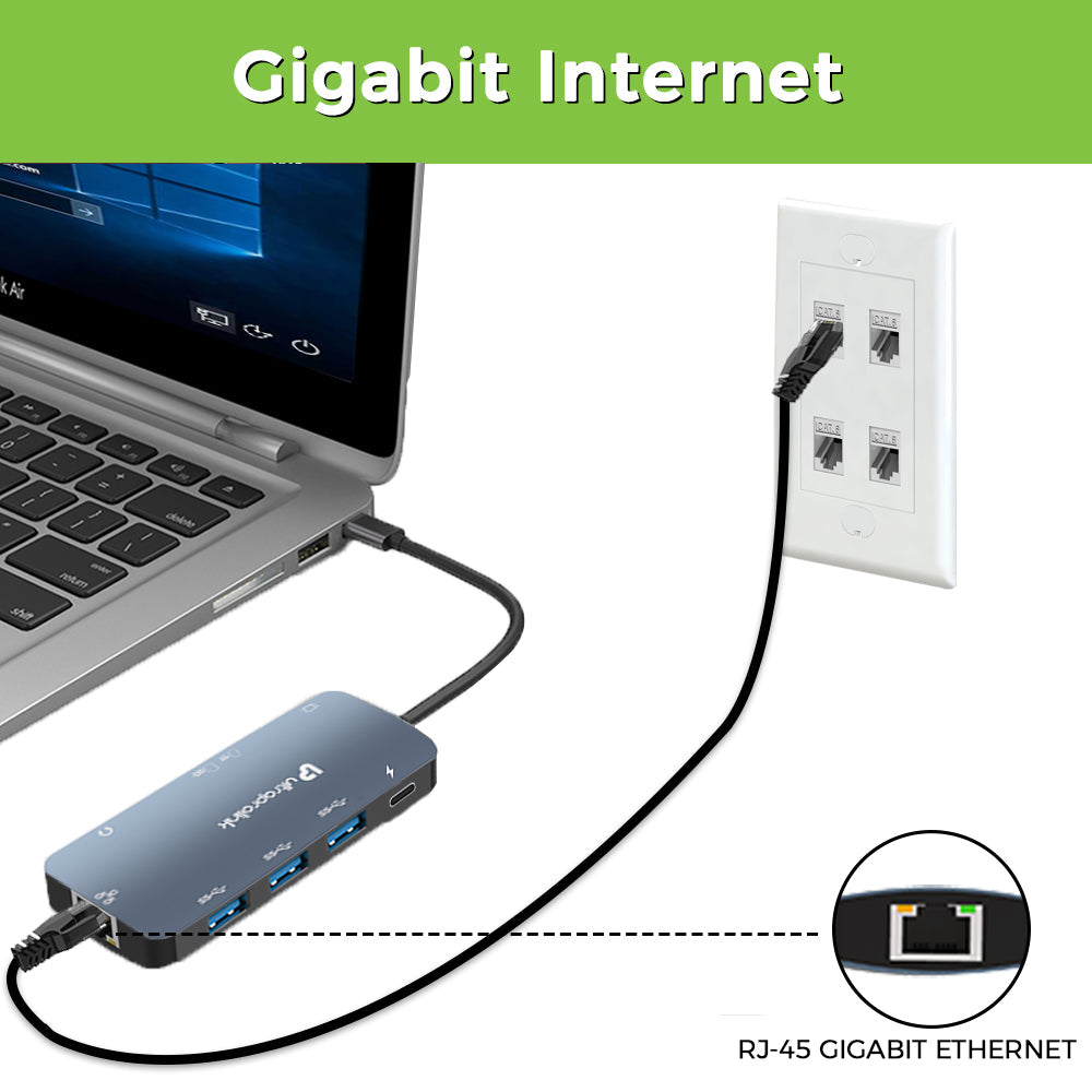 Super Hub 4C–USB Type C 3.1, 9-in-1 Type C Hub UL1057