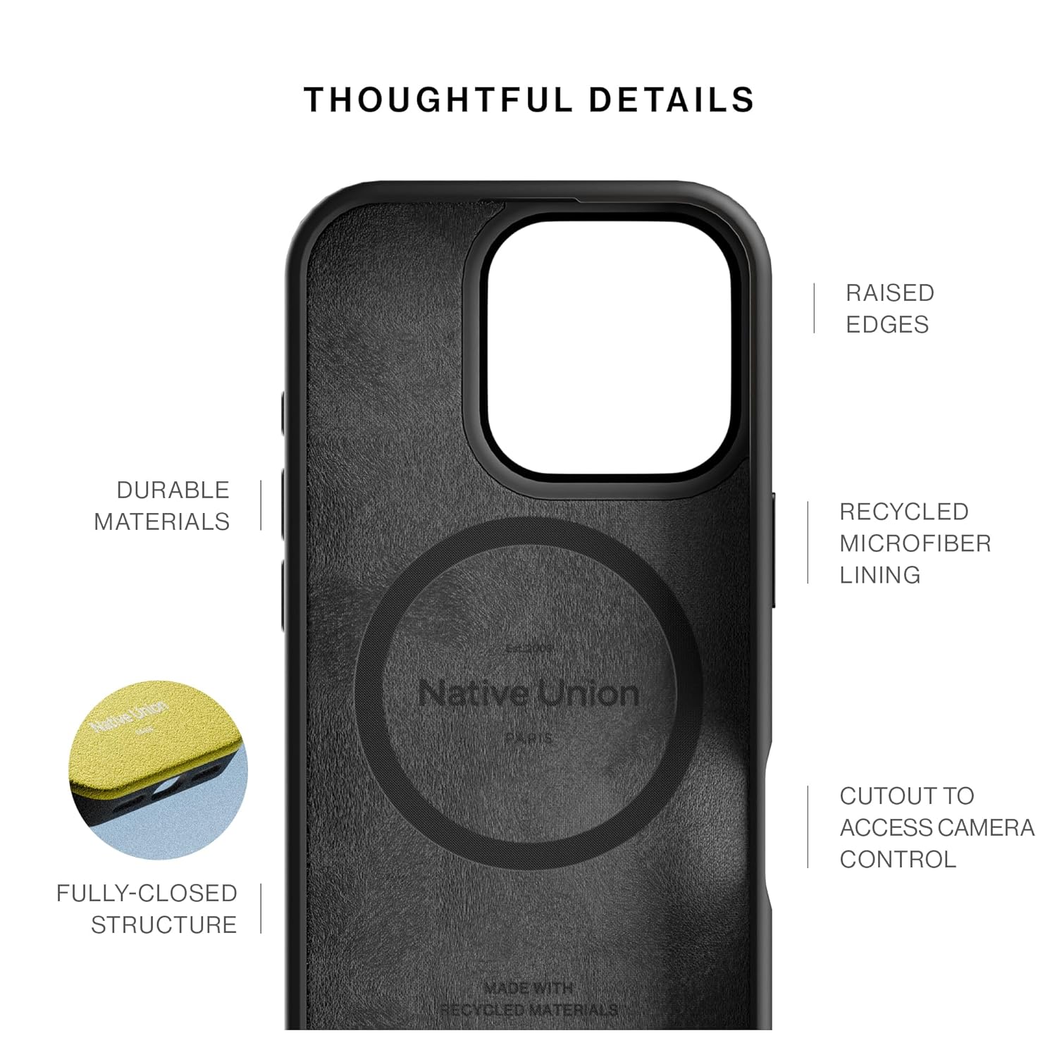 NATIVE UNION ACTIVE CASE FOR IPHONE 16 PRO MAX BLACK