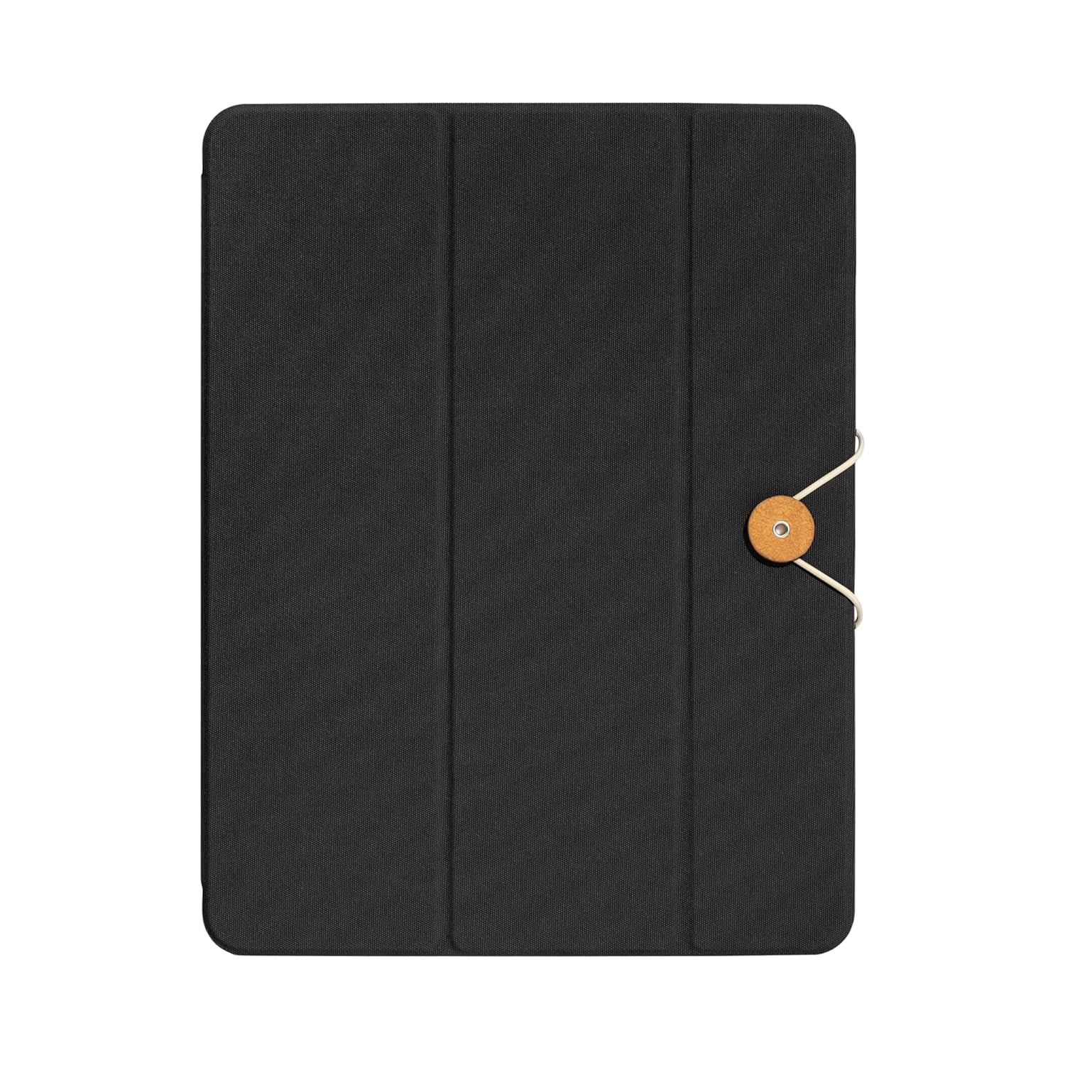 Native Union W.F.A iPad Folio – Minimalist Foldable Stand and Cover Compatible With iPad Pro 11”, iPad Air 10.9" with Easy Magnetic Attachment, Button & String Design -Black