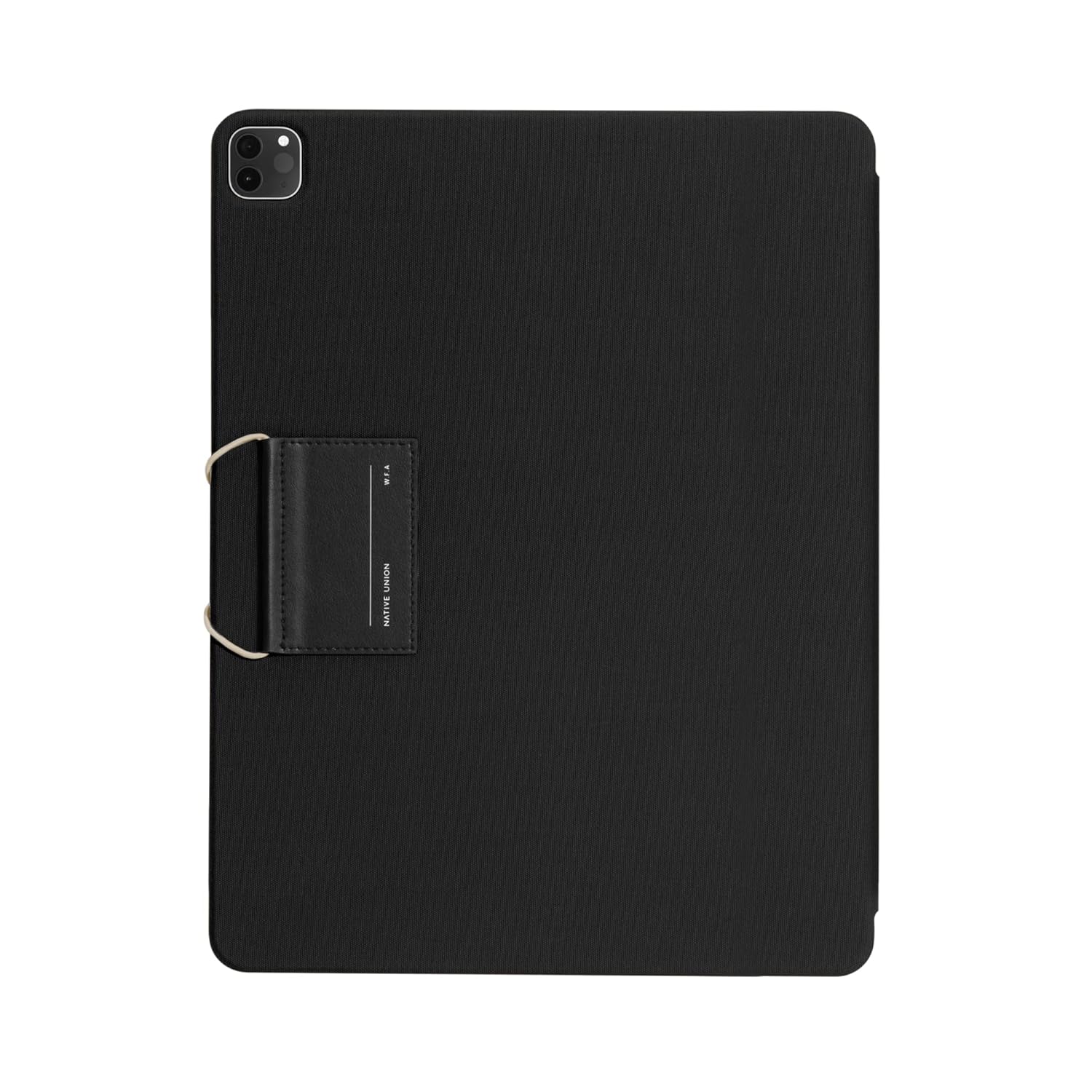 Native Union W.F.A iPad Folio – Minimalist Foldable Stand and Cover Compatible With iPad Pro 11”, iPad Air 10.9" with Easy Magnetic Attachment, Button & String Design -Black