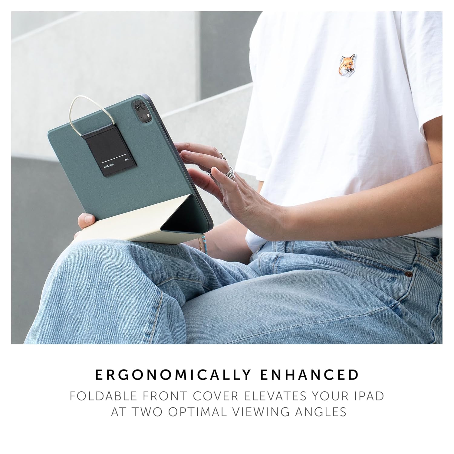 Native Union Folio for iPad Pro (12.9”) The Minimalist iPad Folio with a Button-and-String Design. Slate Green