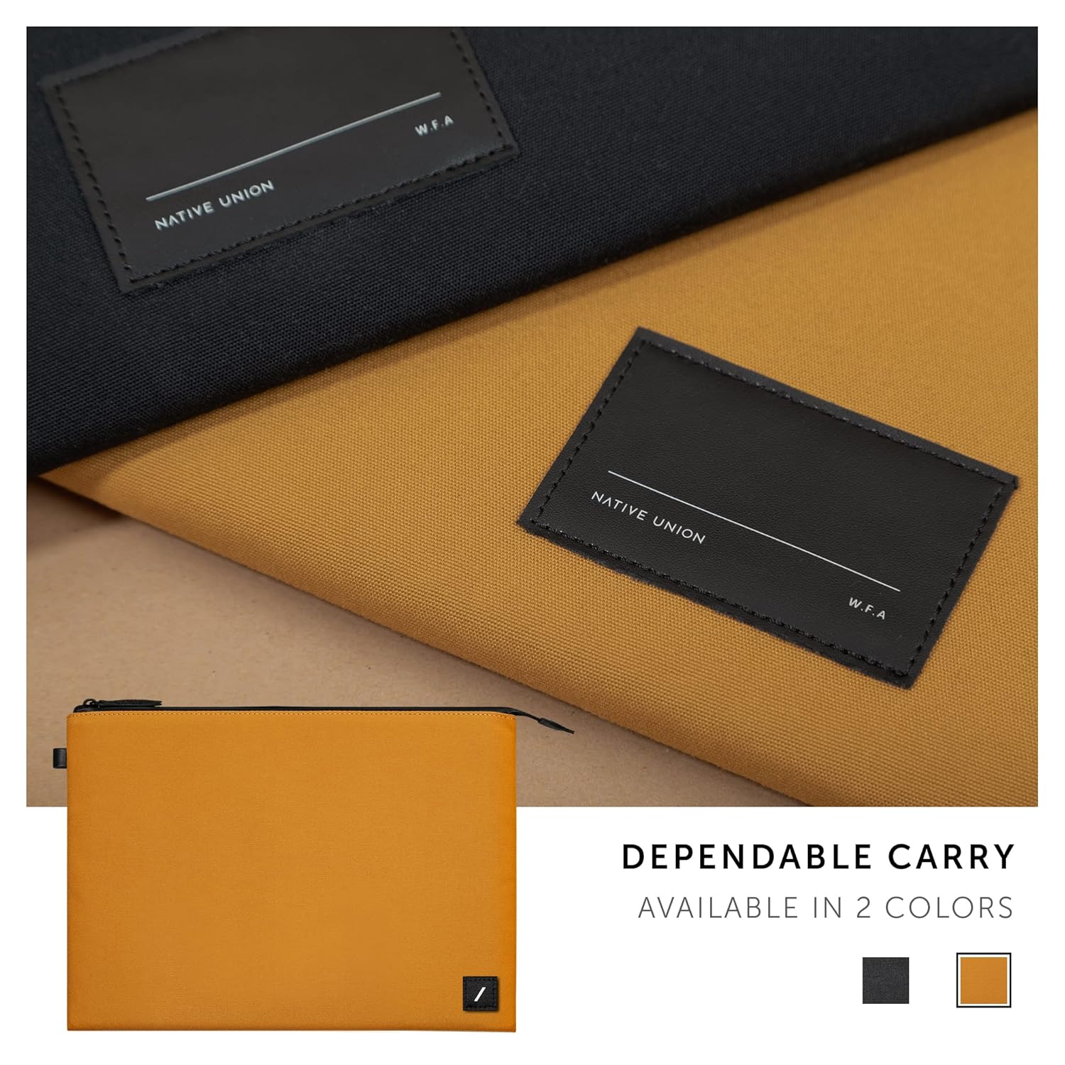 Native Union W.F.A MacBook Sleeve 13" – Minimalist Slim Sleeve with 360-Degree Protection – Compatible with MacBook Air 13” (2018-2020), MacBook Pro 13” (2016-2022) – Kraft