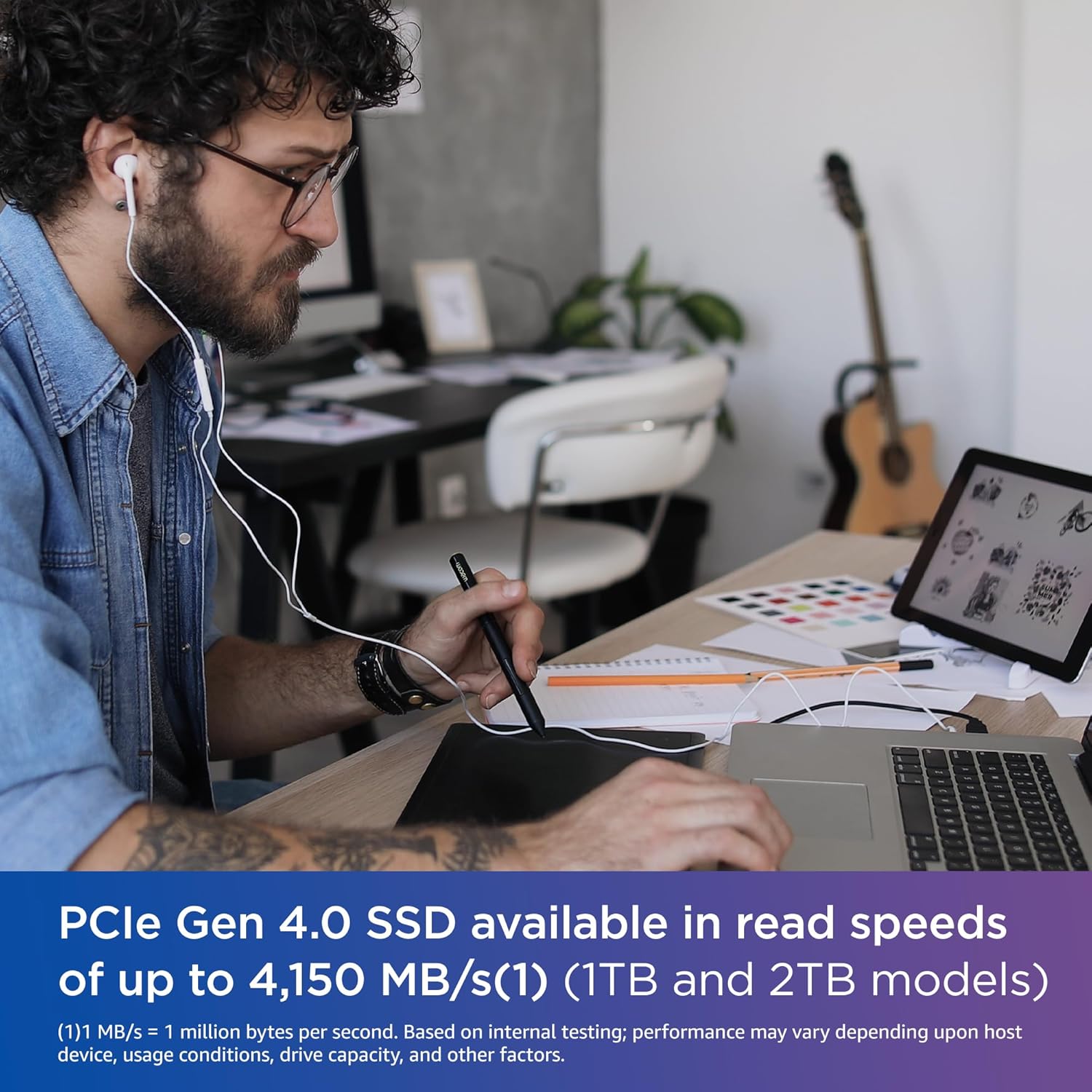 WD SN580 1TB NVMe Blue PCIe Gen4 SSD WDS100T3B0E