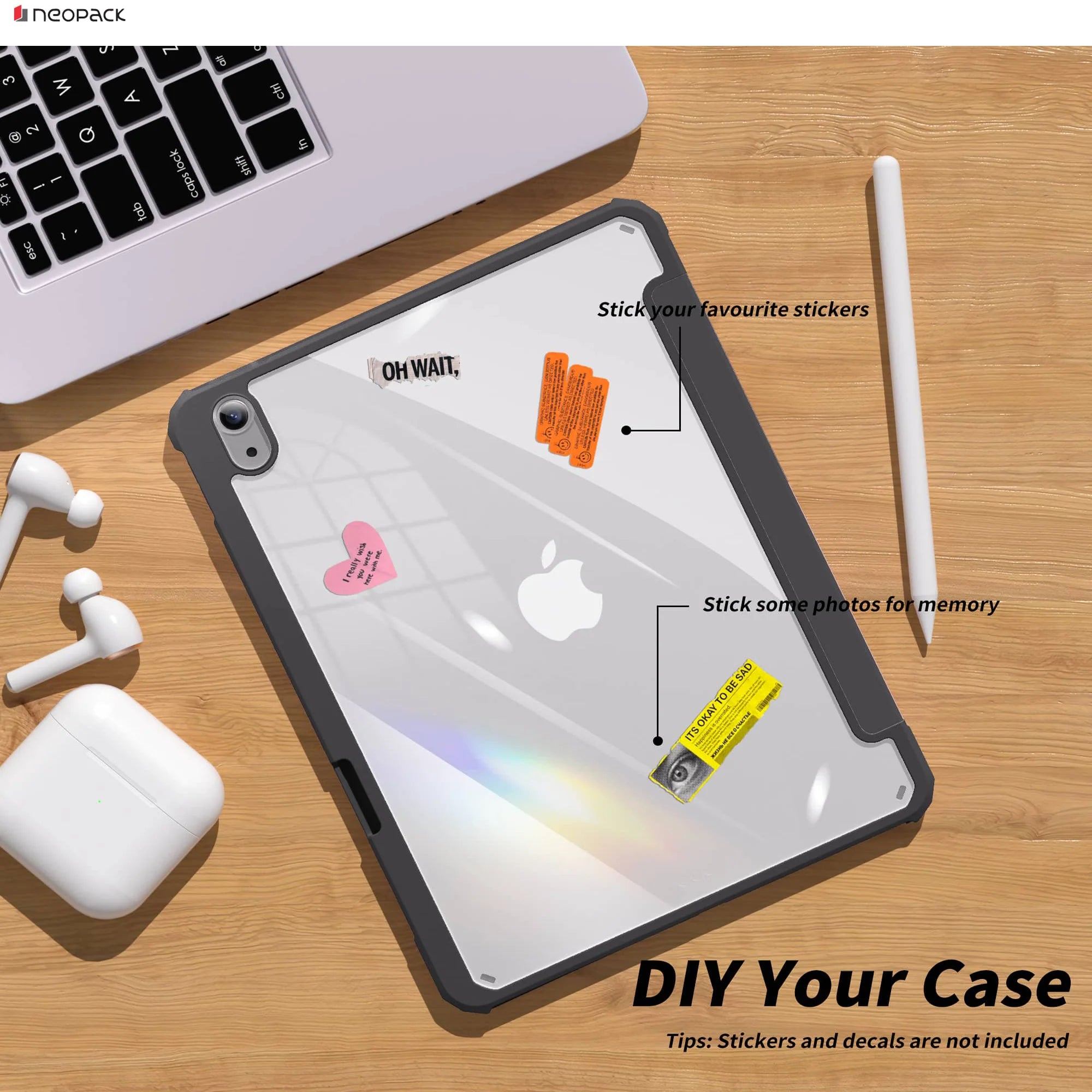 Neopack Delta Case With Apple Pencil Holder For IPad 10.9, Fits: 10th Generation (Black)