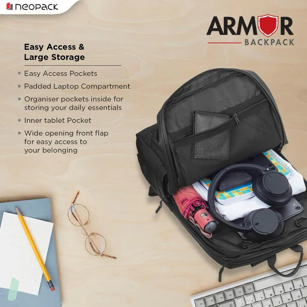 Armor All Weather Backpack For 16" Laptops & Macbooks (Black)