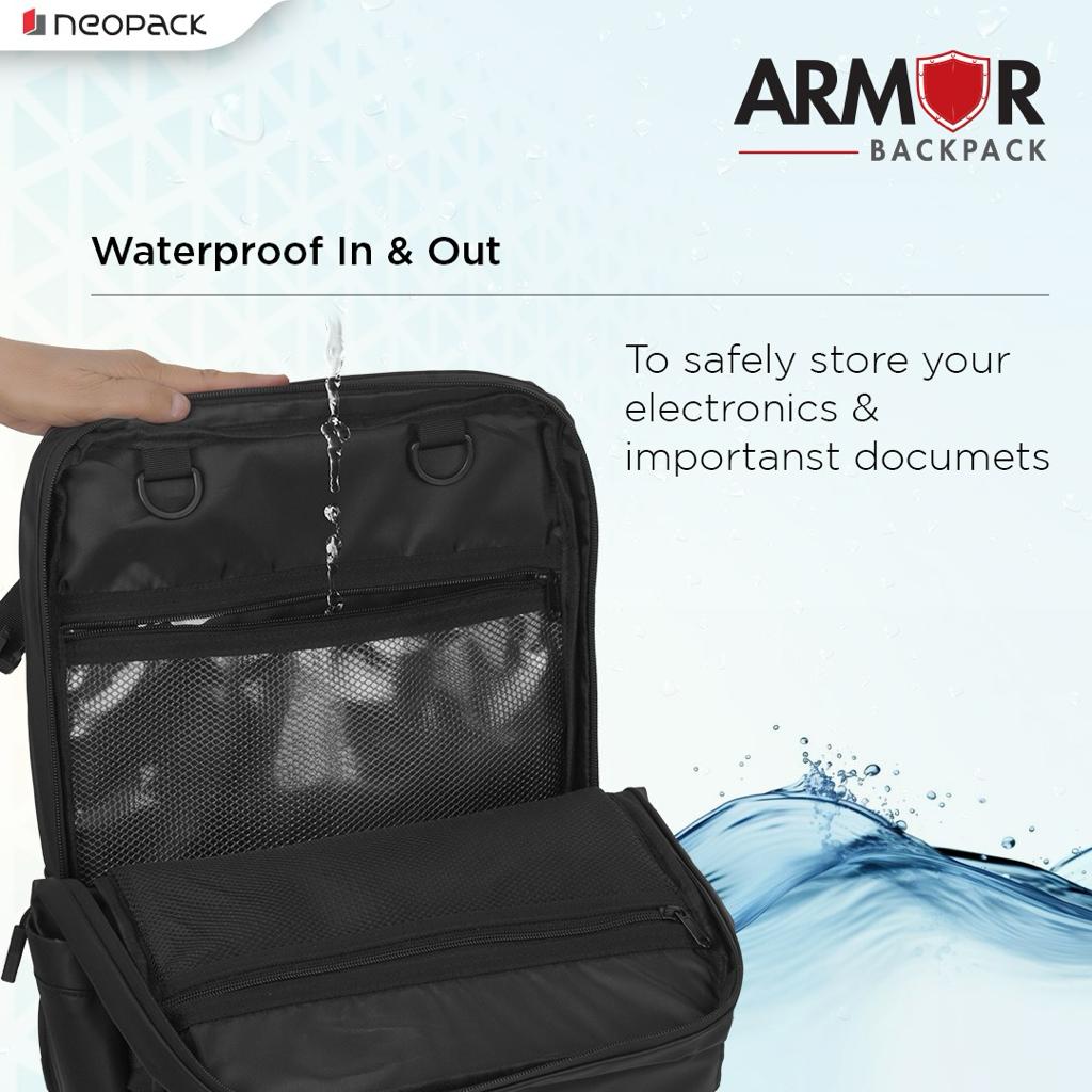 Armor All Weather Backpack For 16" Laptops & Macbooks (Black)