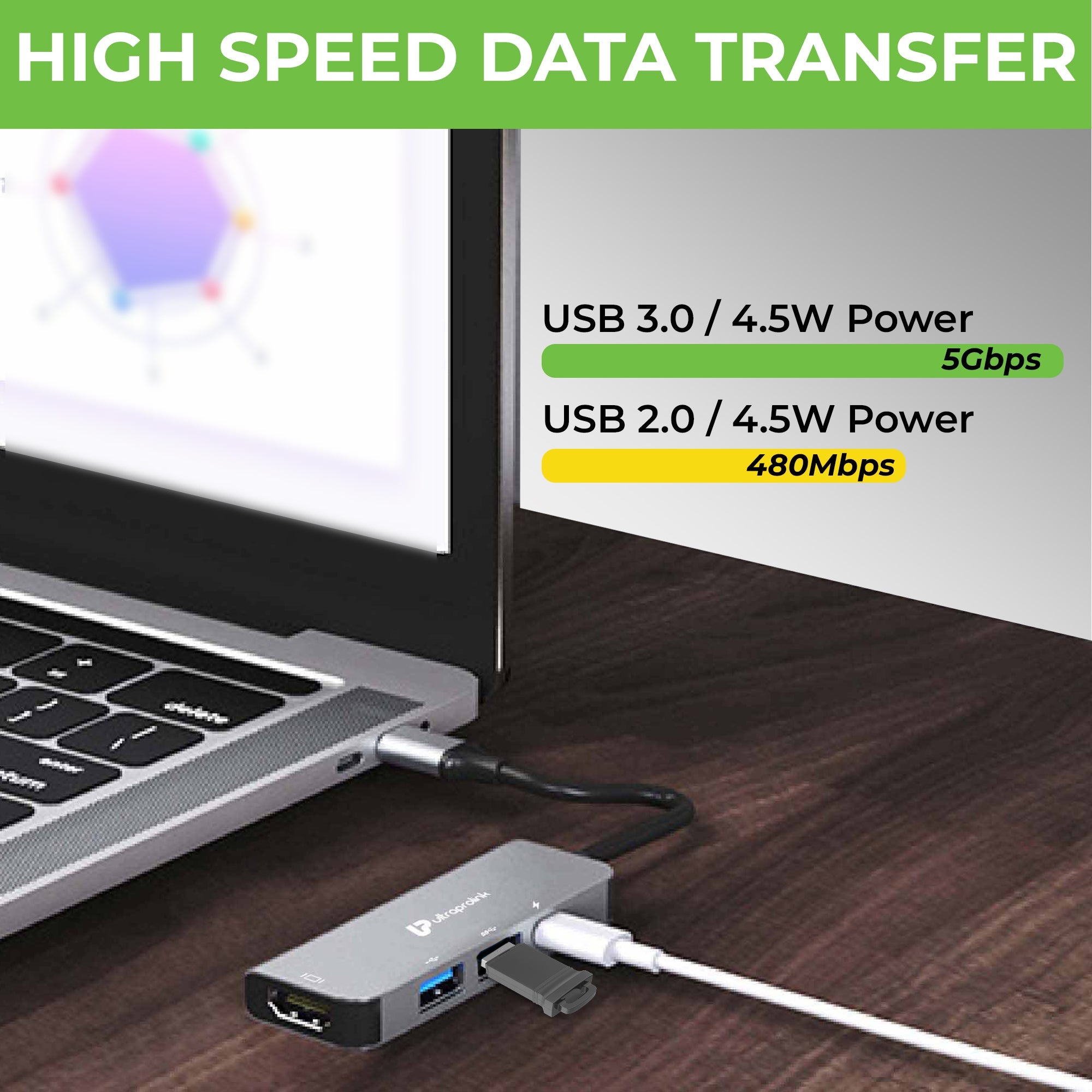 Smart Hub 4 USB Type 4 in 1 Docking Station UL1206