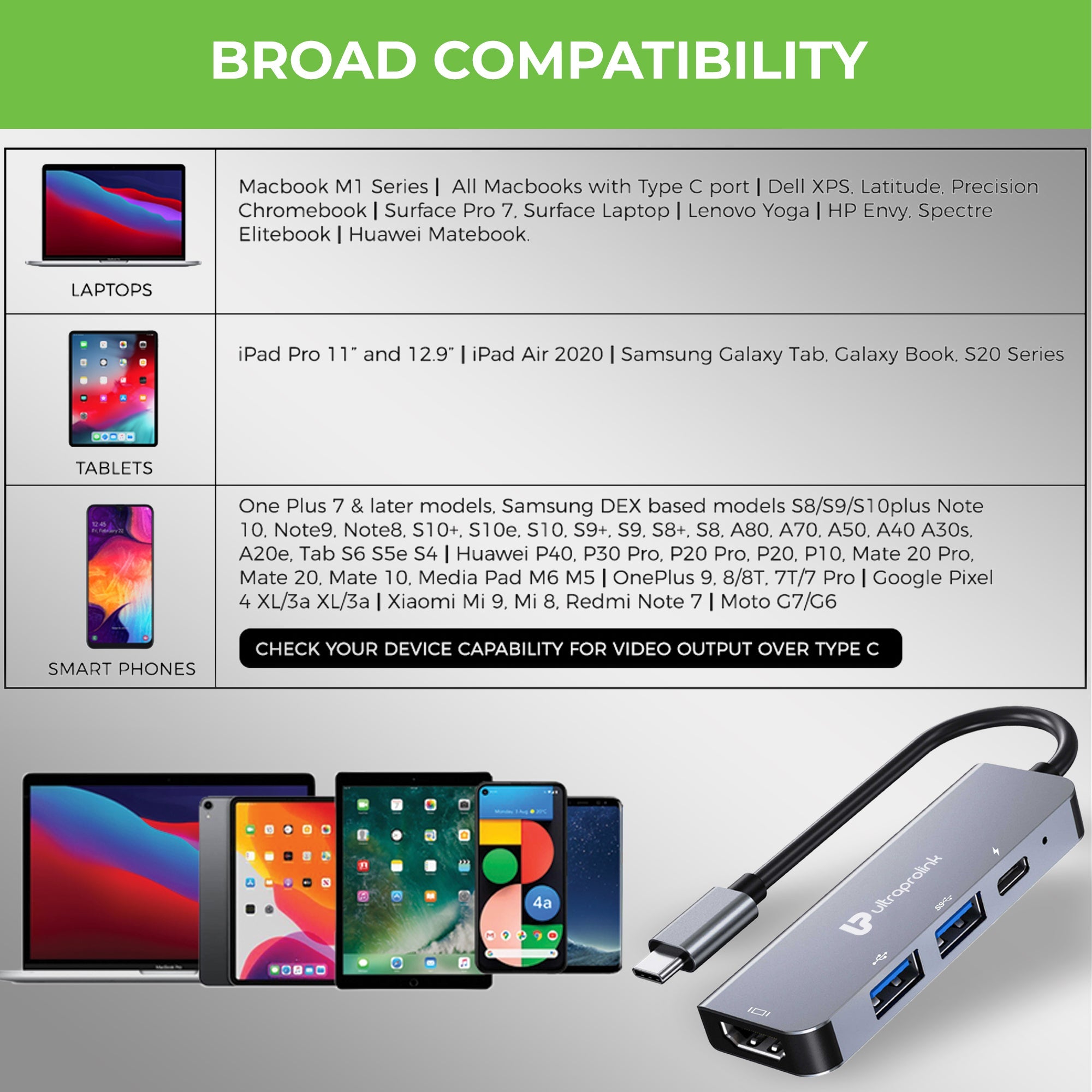 Smart Hub 4 USB Type 4 in 1 Docking Station UL1206
