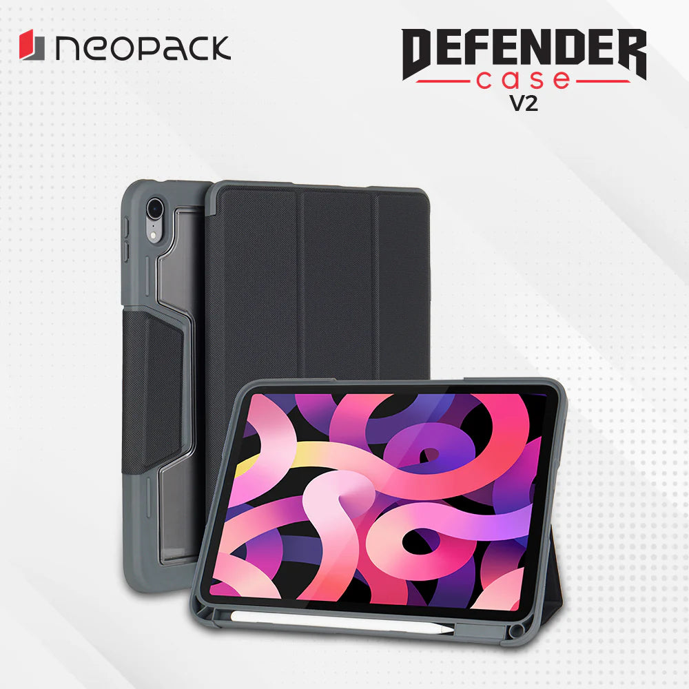 Drop Tested Defender Case With Pencil Holder For IPad Air 13, Fits: M2 And M3 Models / IPad Pro 12.9", Fits: 4th, 5th, 6th Gen. (Black)