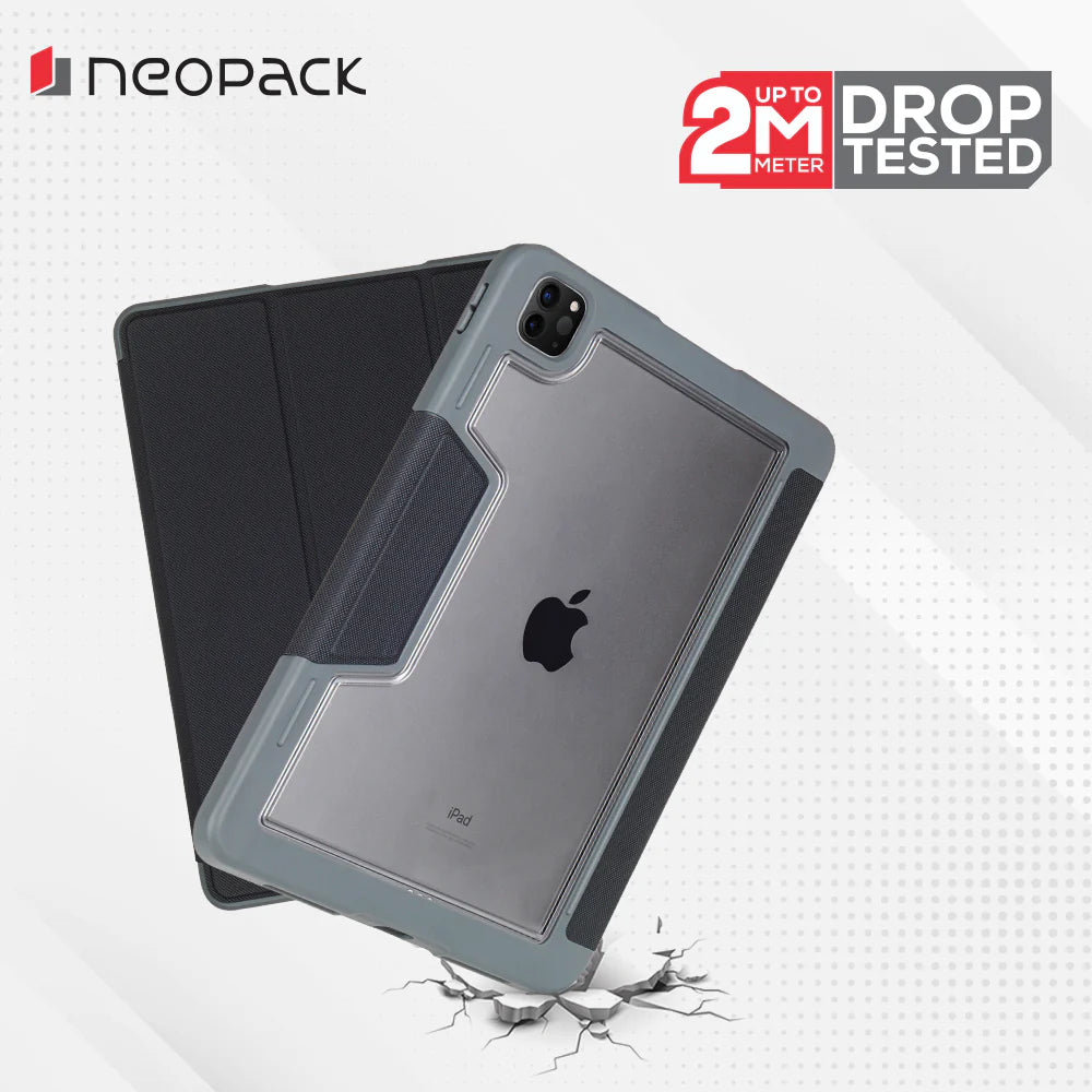 Neopack Drop Tested Defender Case With Pencil Holder For IPad Pro 13", Fits: 2024 Model (Black)