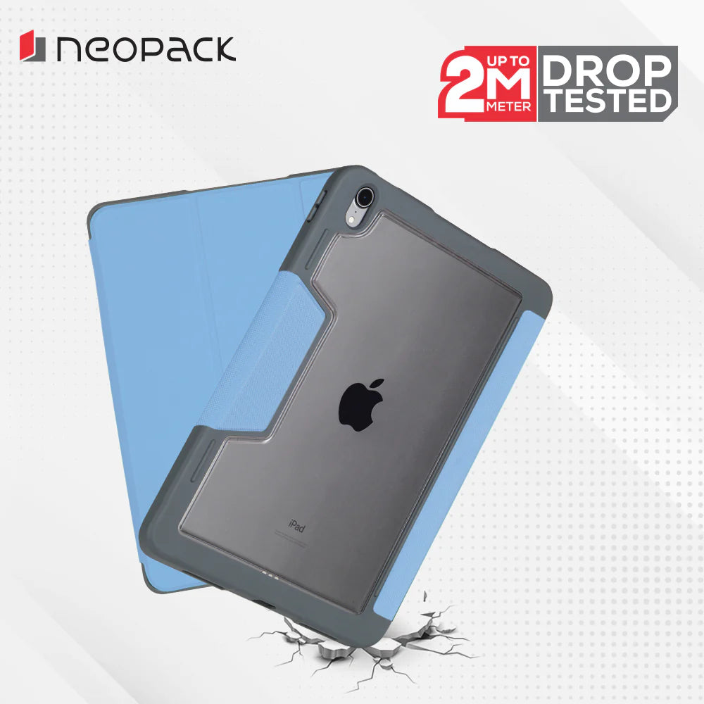 Neopack Drop Tested Defender Case With Pencil Holder For IPad Air 13, Fits: M2 And M3 Models / IPad Pro 12.9", Fits: 4th, 5th, 6th Gen. (Blue)