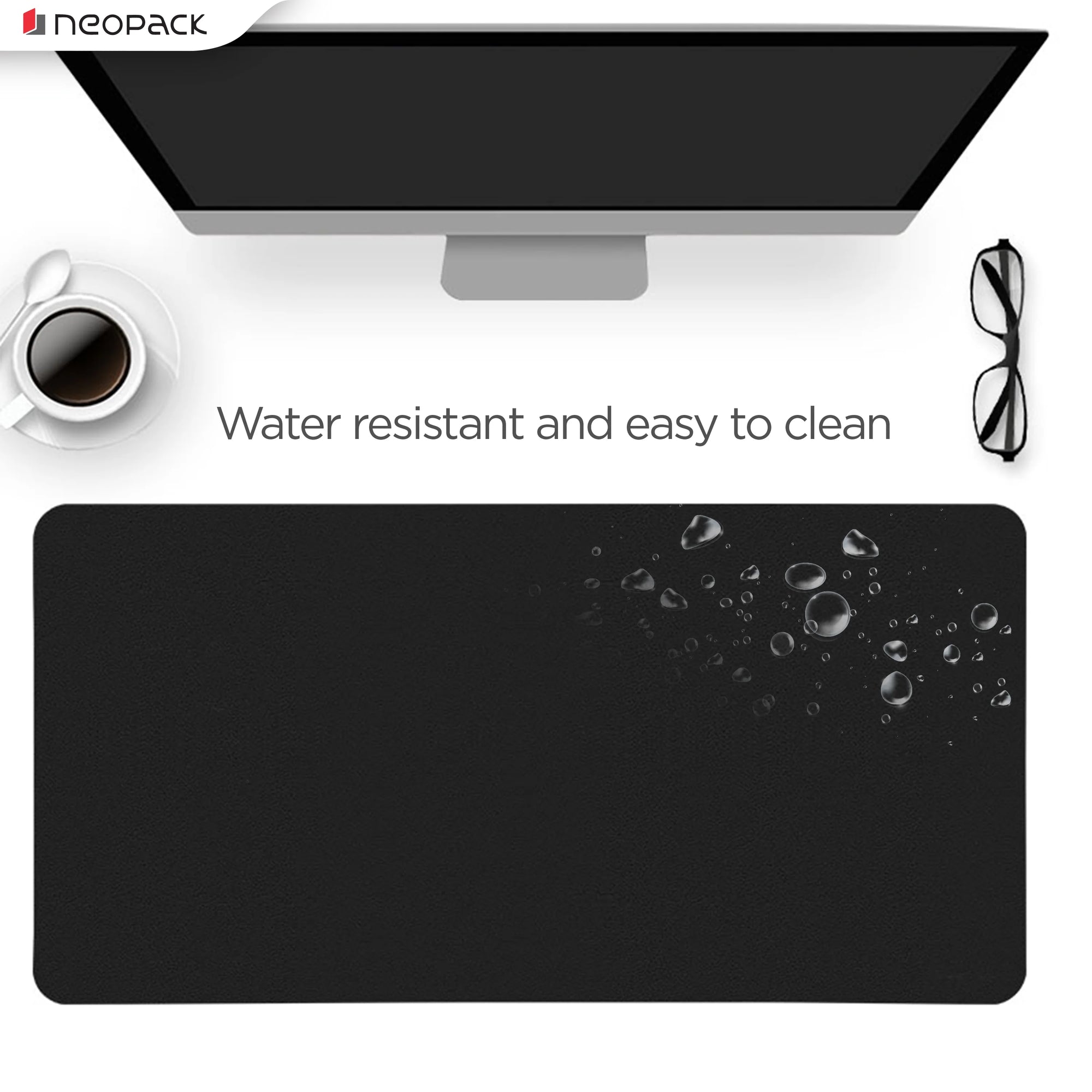 Neopack Deskmat With Double Sided PU (Black / Grey)
