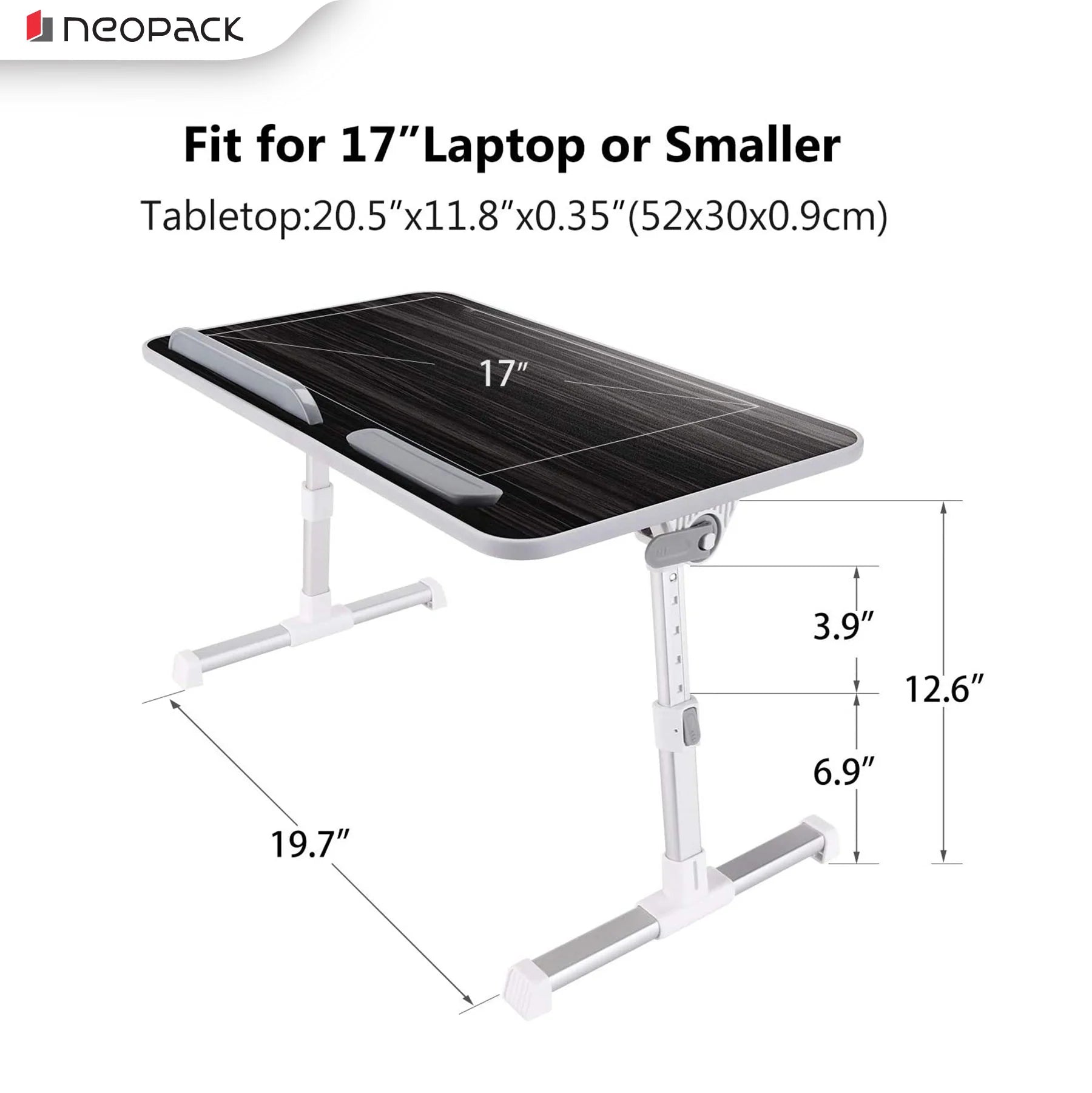 Neopack Ergonomic Laptop Table With Foldable Legs (Fits: 13" - 16" Laptops & Macbooks)