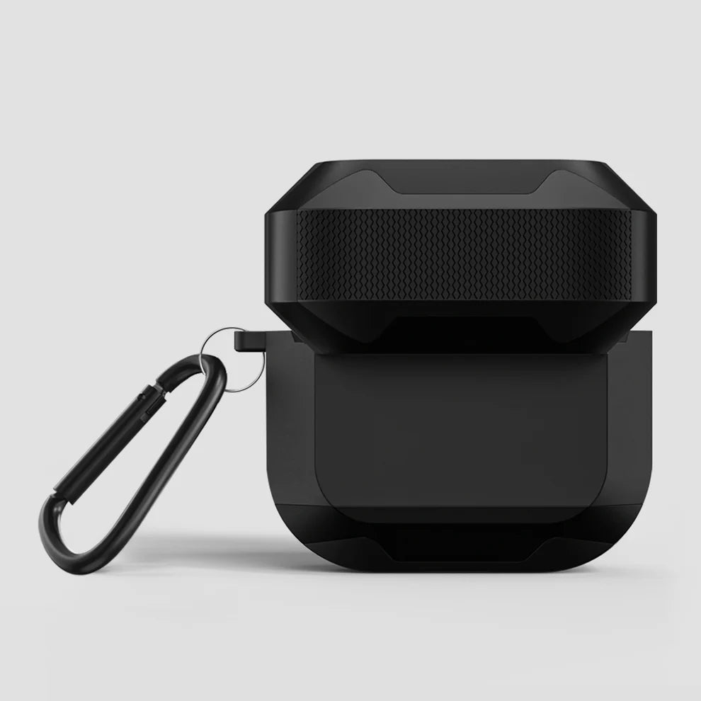 GRIPP Elegance Apple AirPods (4th Generation) Case with Carabiner Hook - Black/Black
