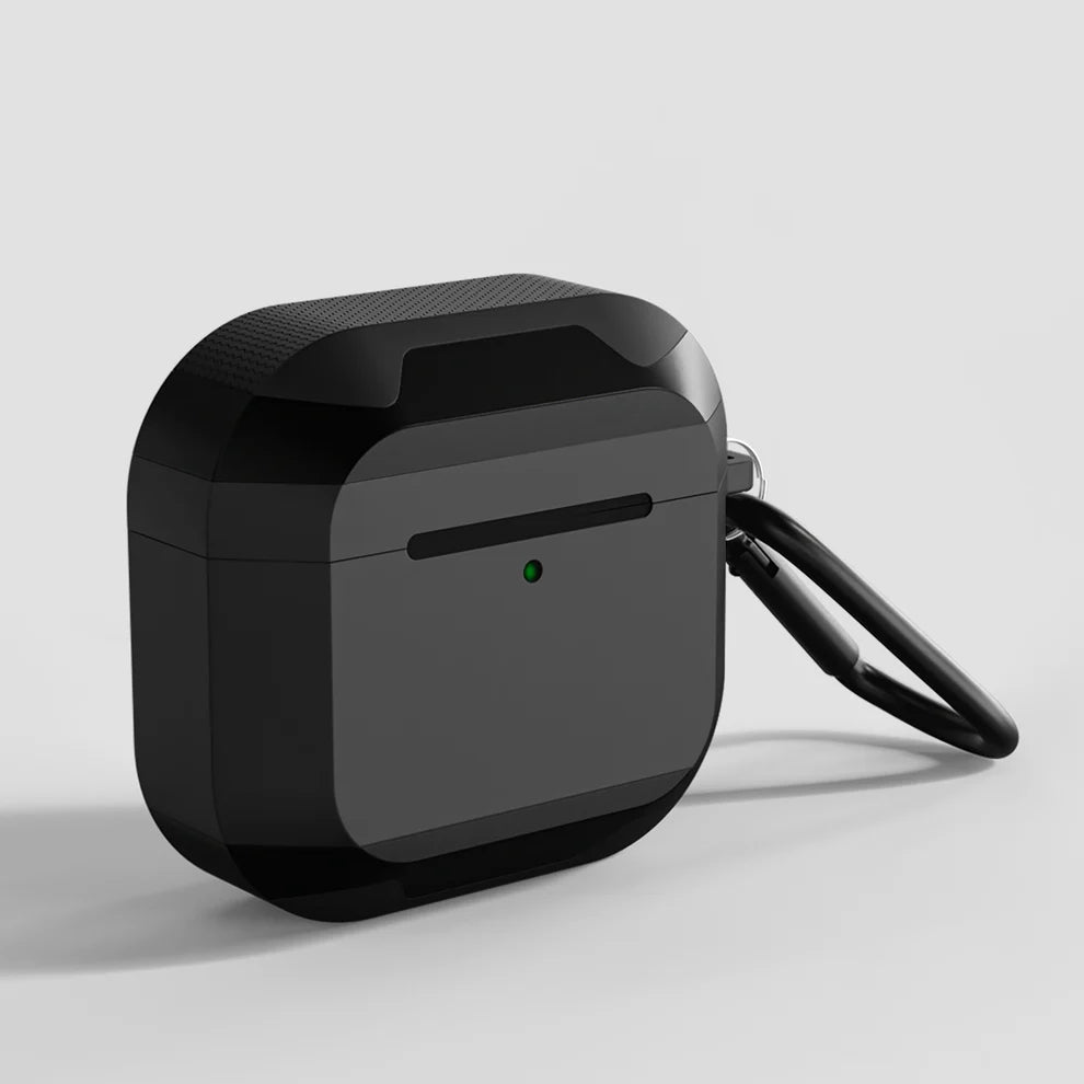 GRIPP Elegance Apple AirPods (4th Generation) Case with Carabiner Hook - Black/Black