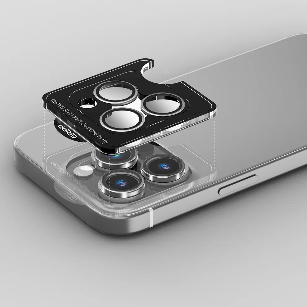 GRIPP Focal Camera Lens Protector 3N1 Compatible with Apple iPhone 16 Pro Max - Silver