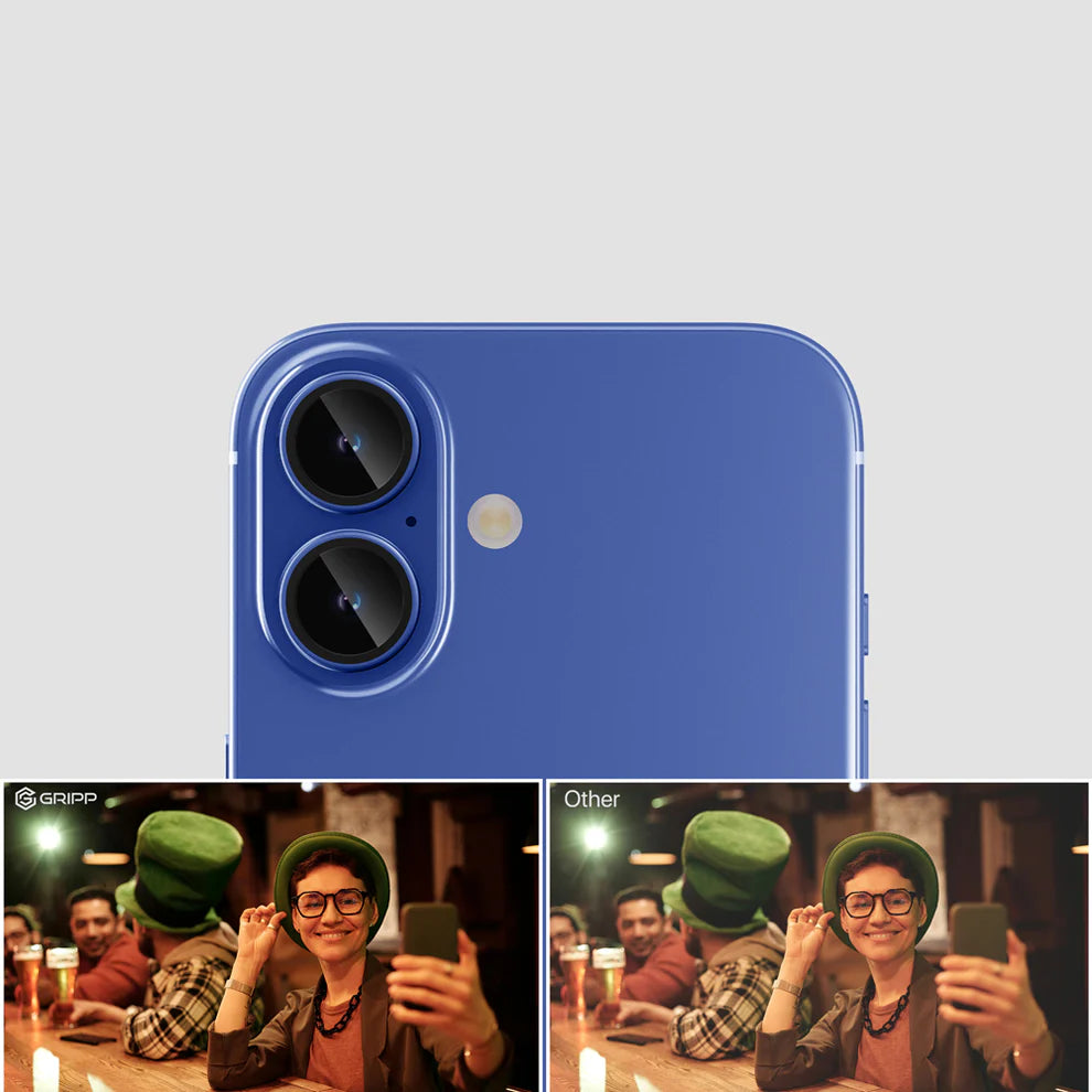GRIPP Focal Camera Lens Protector 2N1 Compatible with Apple iPhone 16 Plus - Blue