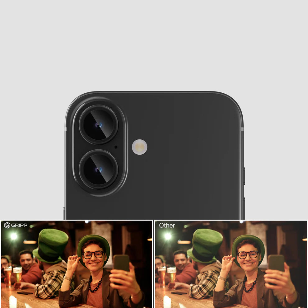 GRIPP Focal Camera Lens Protector 2N1 Compatible with Apple iPhone 16 Plus - Black