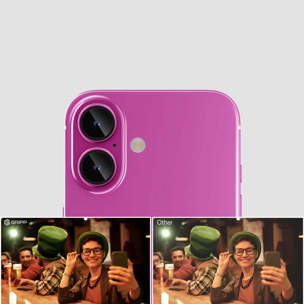 GRIPP Focal Camera Lens Protector 2N1 Compatible with Apple iPhone 16 - Pink