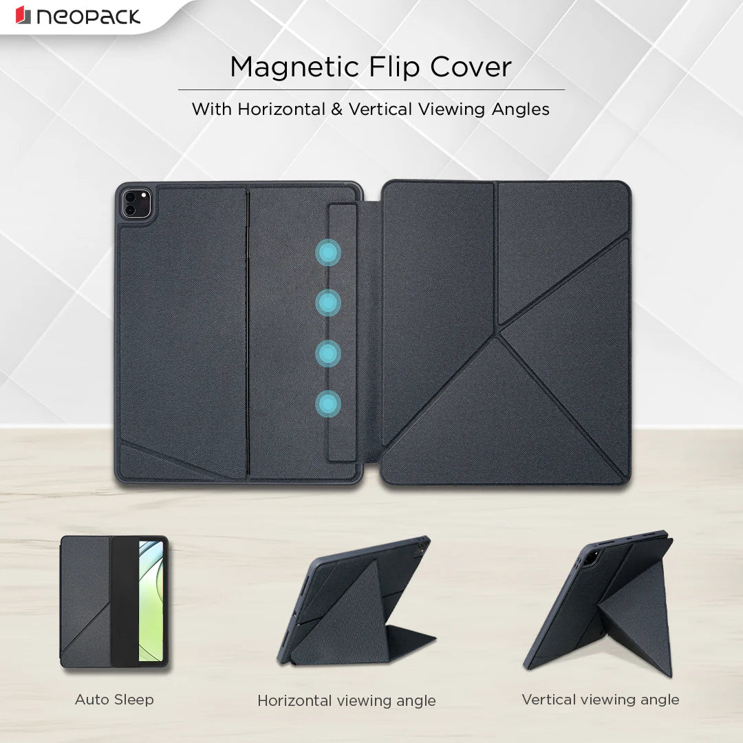 Magnetic Smart Cover With Detachable Keyboard For IPad Pro 13 - 2024 Model (Black)