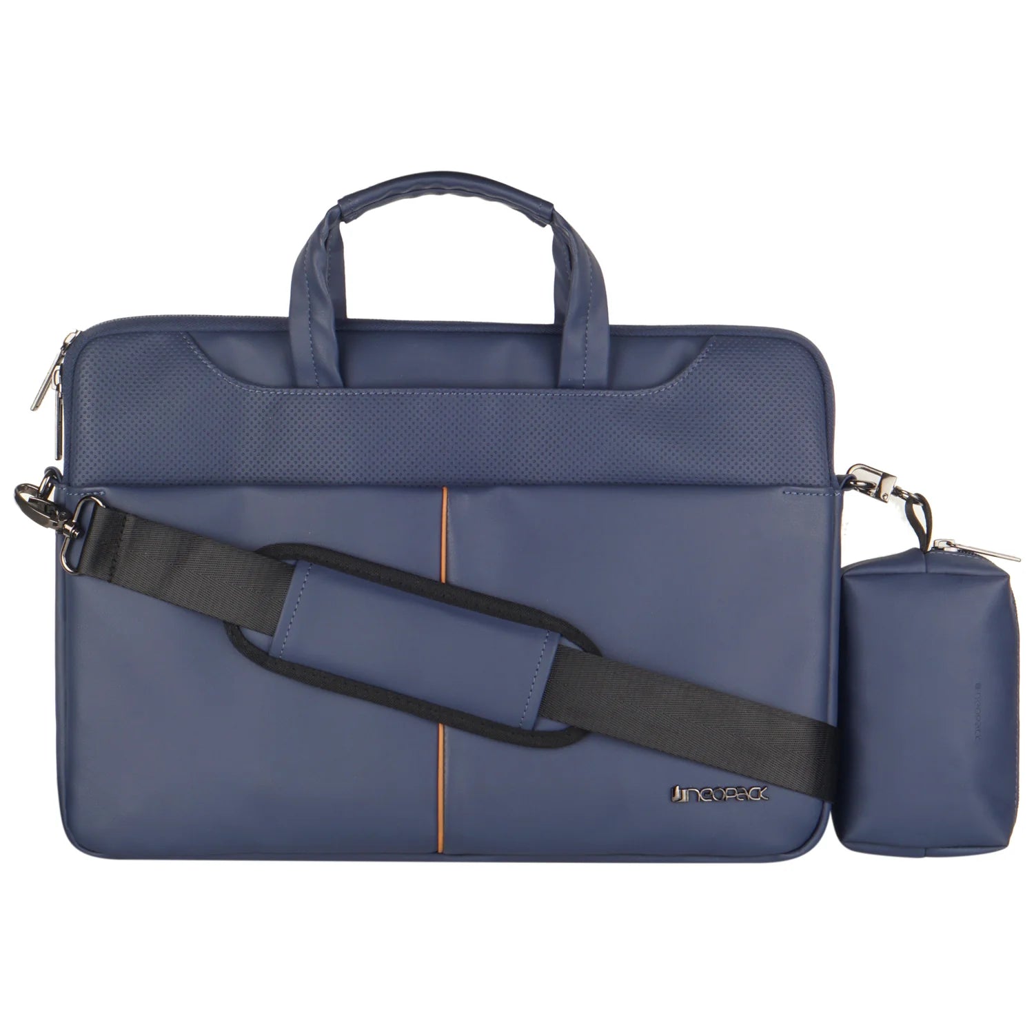 Neopack Leather Sleeve With Pouch For Upto 16.2" Macbooks (Blue)