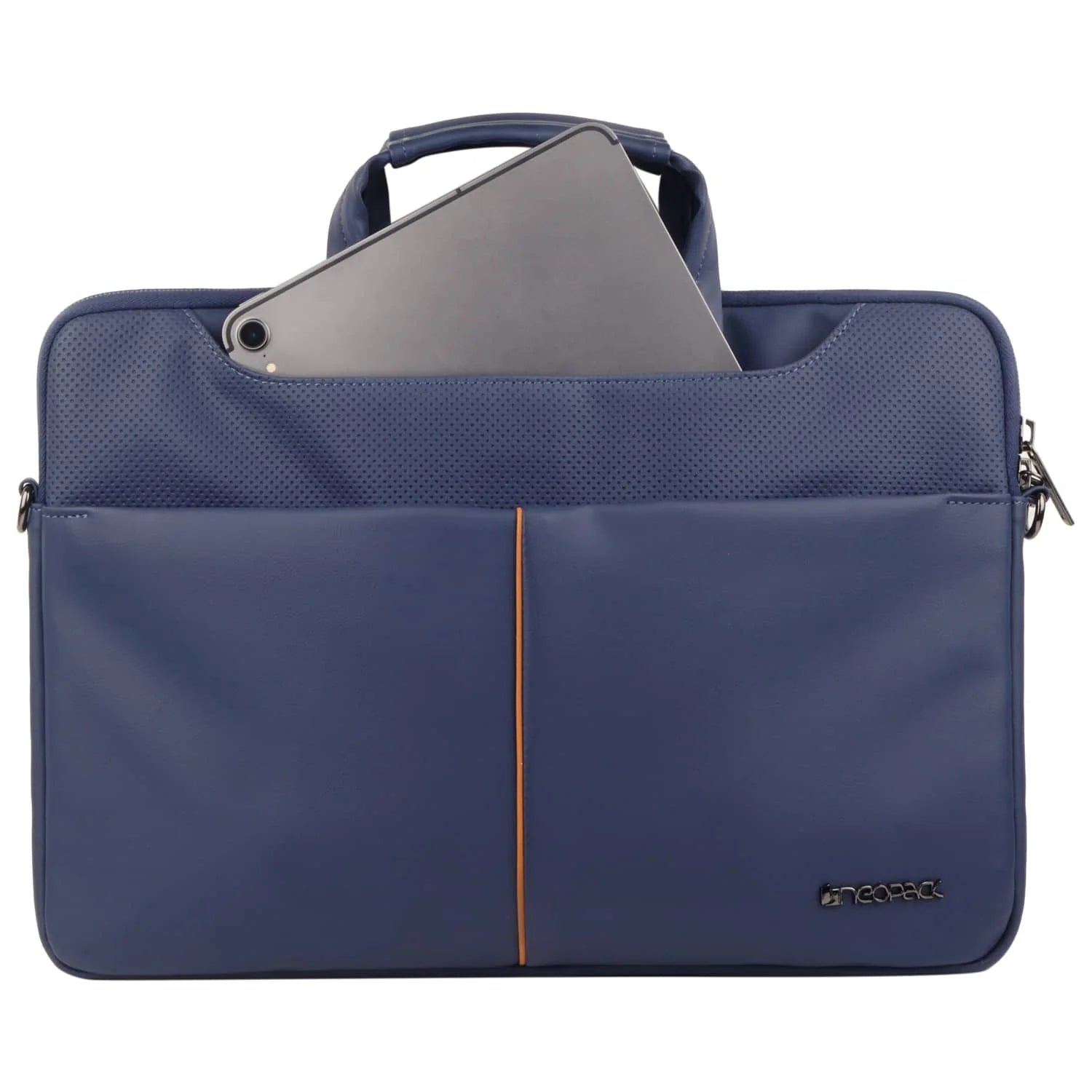 Neopack Leather Sleeve With Pouch For Upto 16.2" Macbooks (Blue)