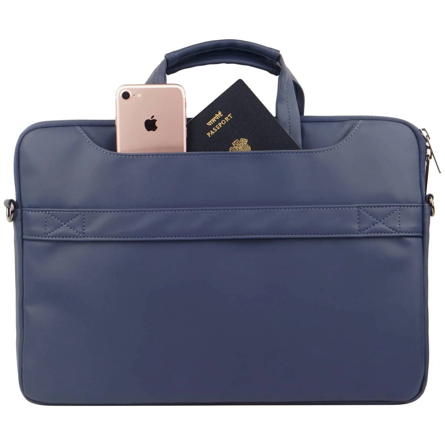 Neopack Leather Sleeve With Pouch For Upto 14.2" Macbooks (Blue)