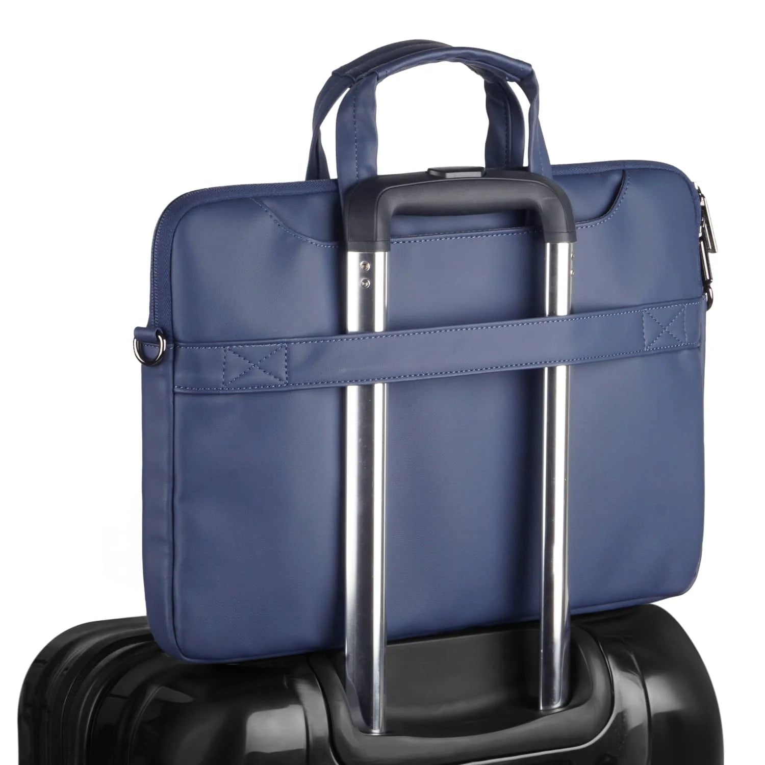 Neopack Leather Sleeve With Pouch For Upto 16.2" Macbooks (Blue)