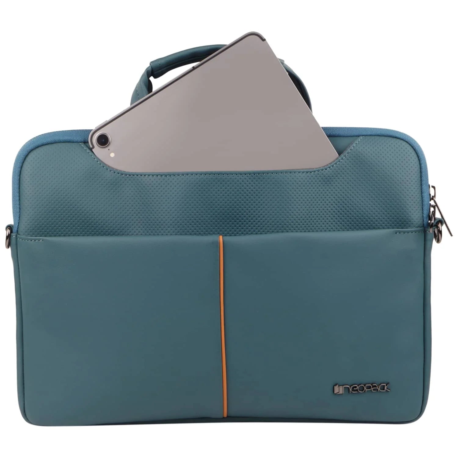 Neopack Leather Sleeve With Pouch For Upto 14.2" Macbooks (Sea Green)