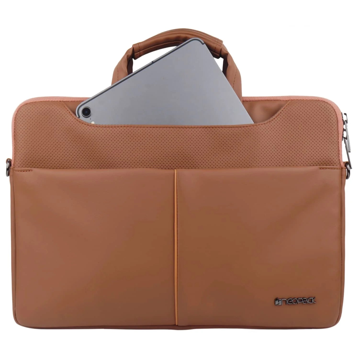 Neopack Leather Sleeve With Pouch For Upto 16.2" Macbooks (Tan)