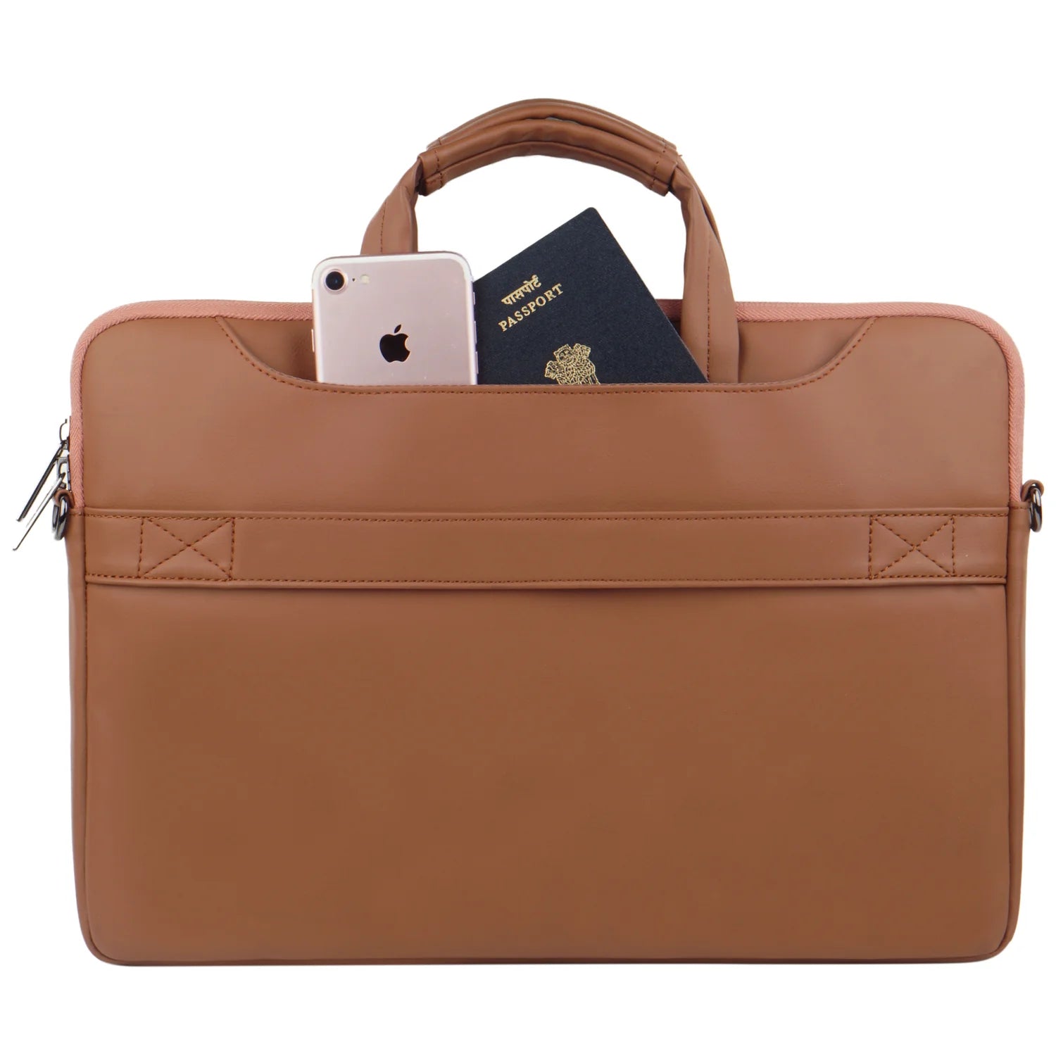 Neopack Leather Sleeve With Pouch For Upto 16.2" Macbooks (Tan)