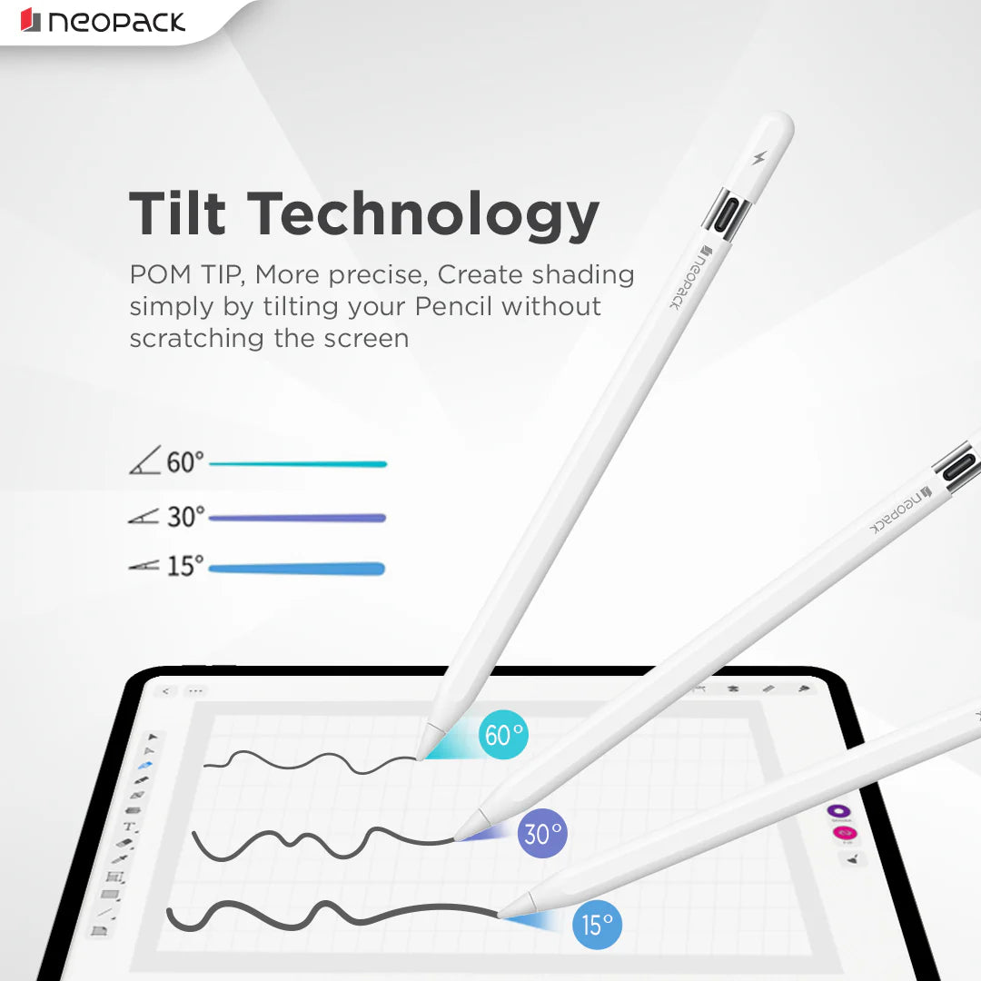 Neopack Sketch Pencil With USB-C Charging Port (White)